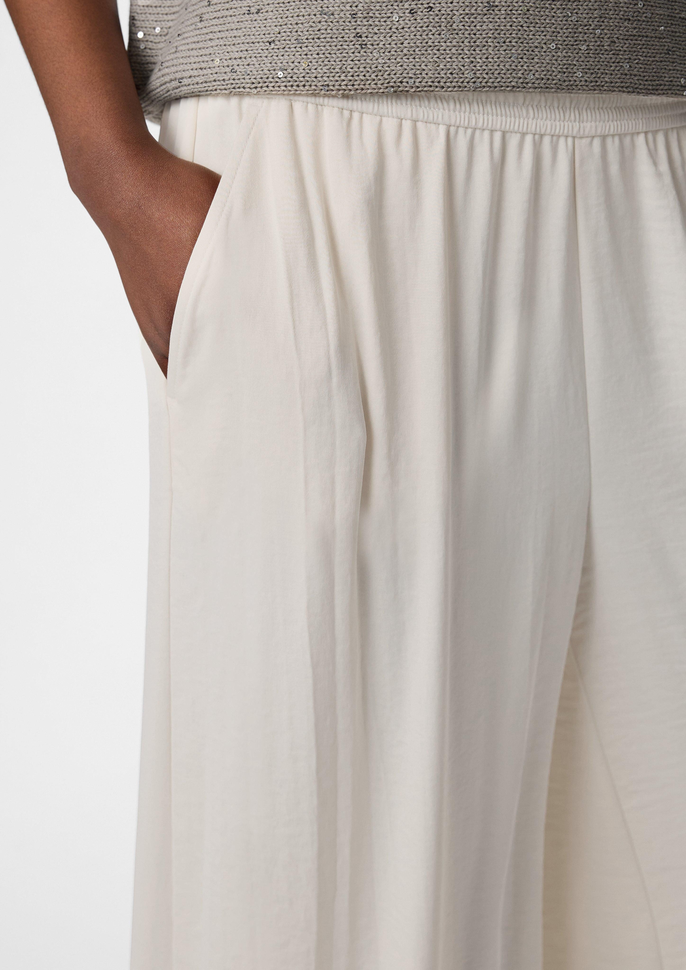 Comma Stoffhose Palazzo-Hose aus Satin im günstig online kaufen