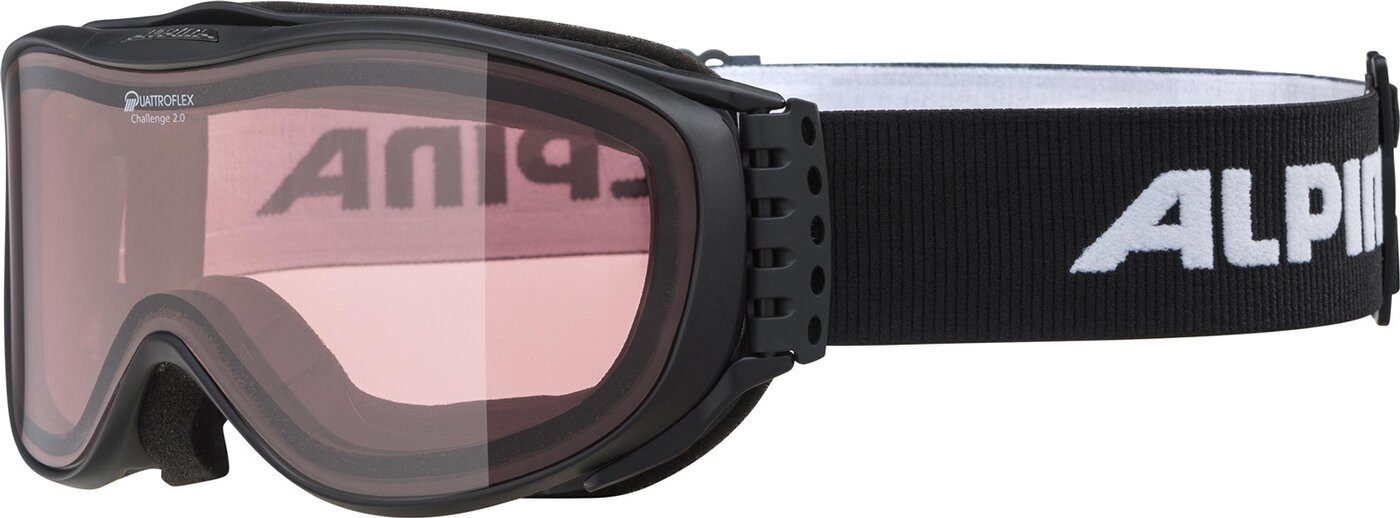 Alpina Sports Skibrille CHALLENGE 2.0 Q BLACK-BLACK MATT, (1-St)