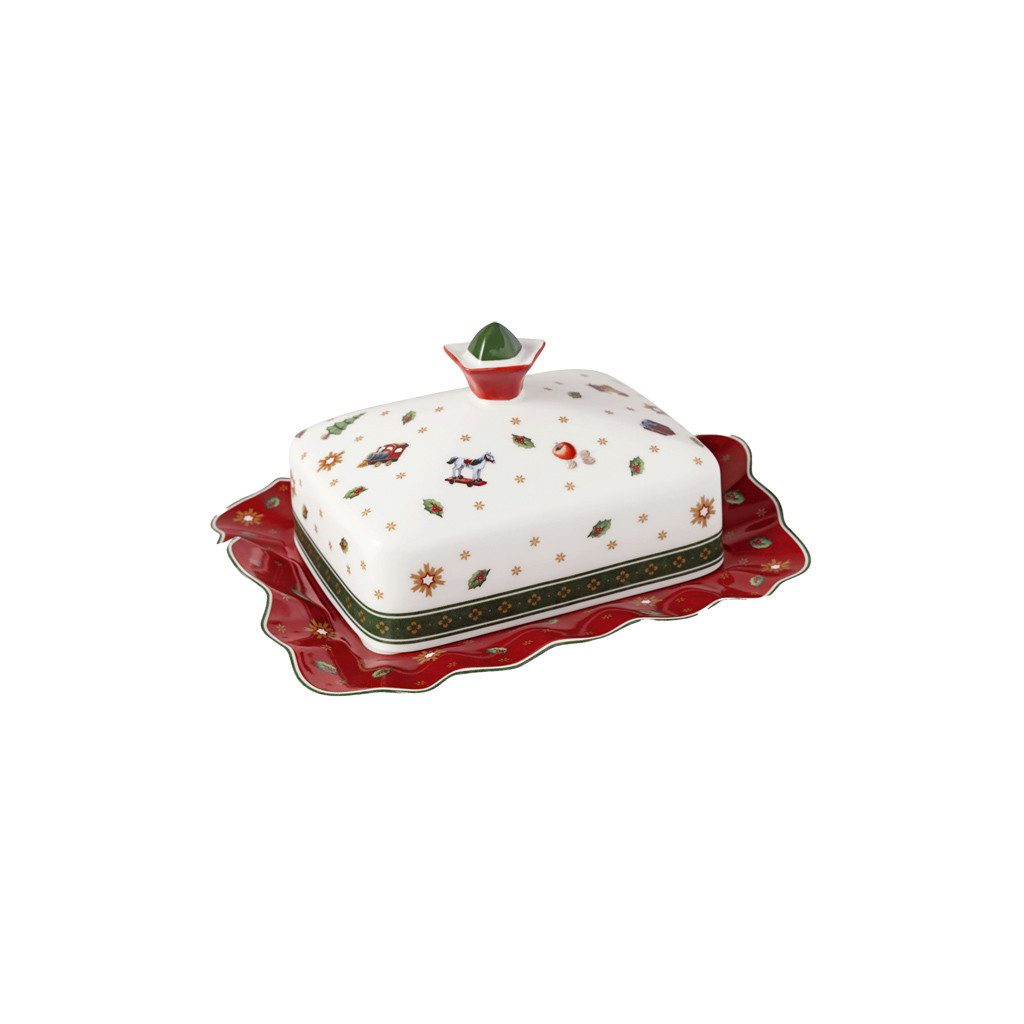 Villeroy & Boch Butterdose Toy's Delight Butterdose, 12,5 x 15,5 x 6 cm, (1-tlg), Premium Porcelain, 1 Stck, Handw., mikrow.sicher