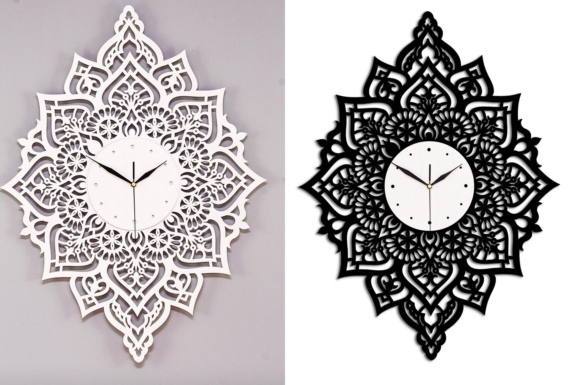 ORNAMENTI Wanduhr Boho Stil, grosse, MANDALA, günstig online kaufen