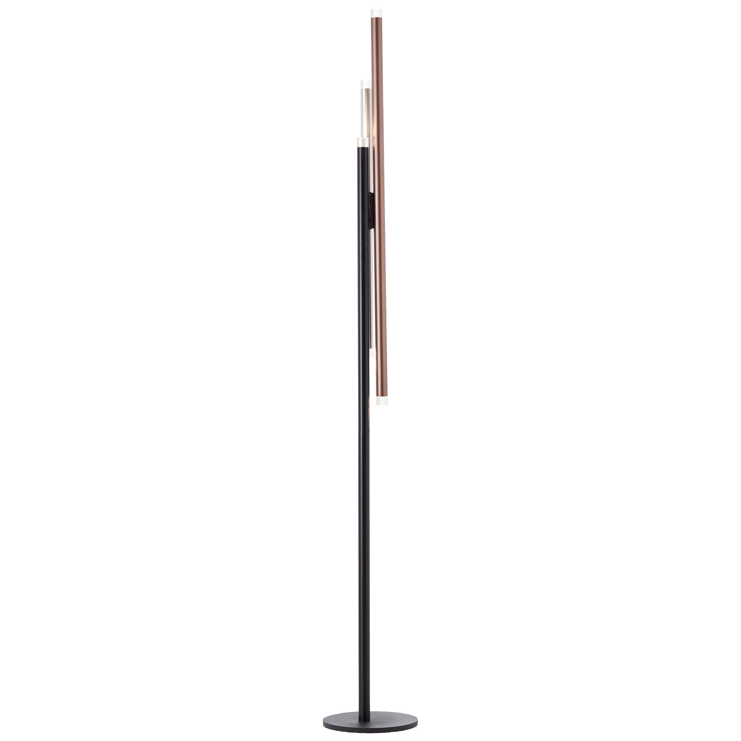 Cembalo, Cembalo Brilliant 1,48cm aluminium/schwarz/kaffee, Metall/Acryl Standleuchte Stehlampe LED