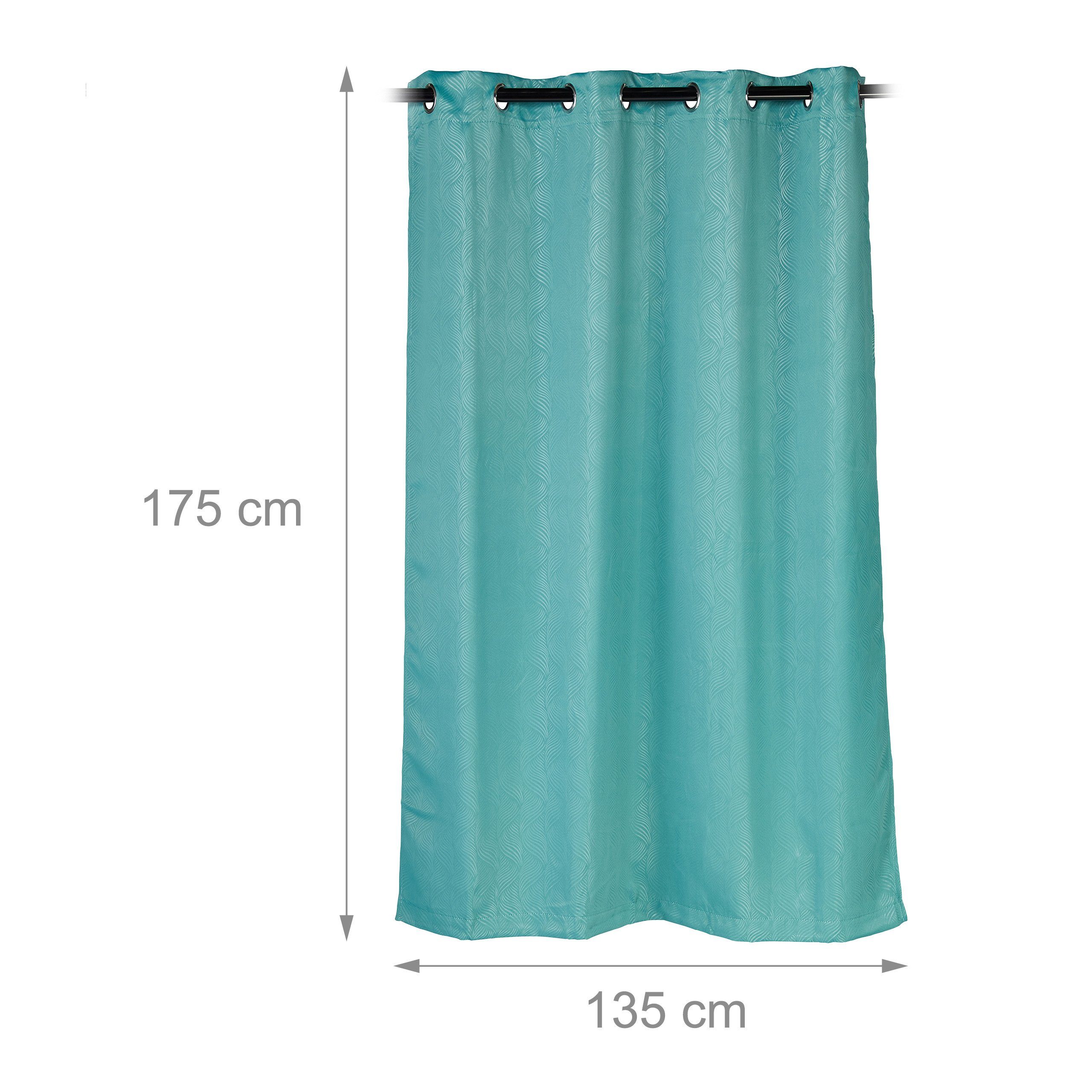 x 135 cm, Vorhang Vorhang Muster relaxdays 175 4 x mit