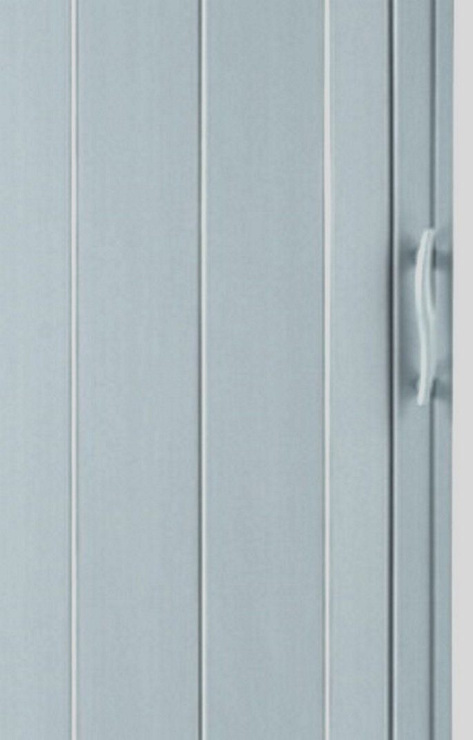 Standom Falttür Schiebetür Edelstahl Look H. 202 cm für Türbreite bis 84 cm Neu (1 Karton, 1-St., 1 Set), teils vormontiert
