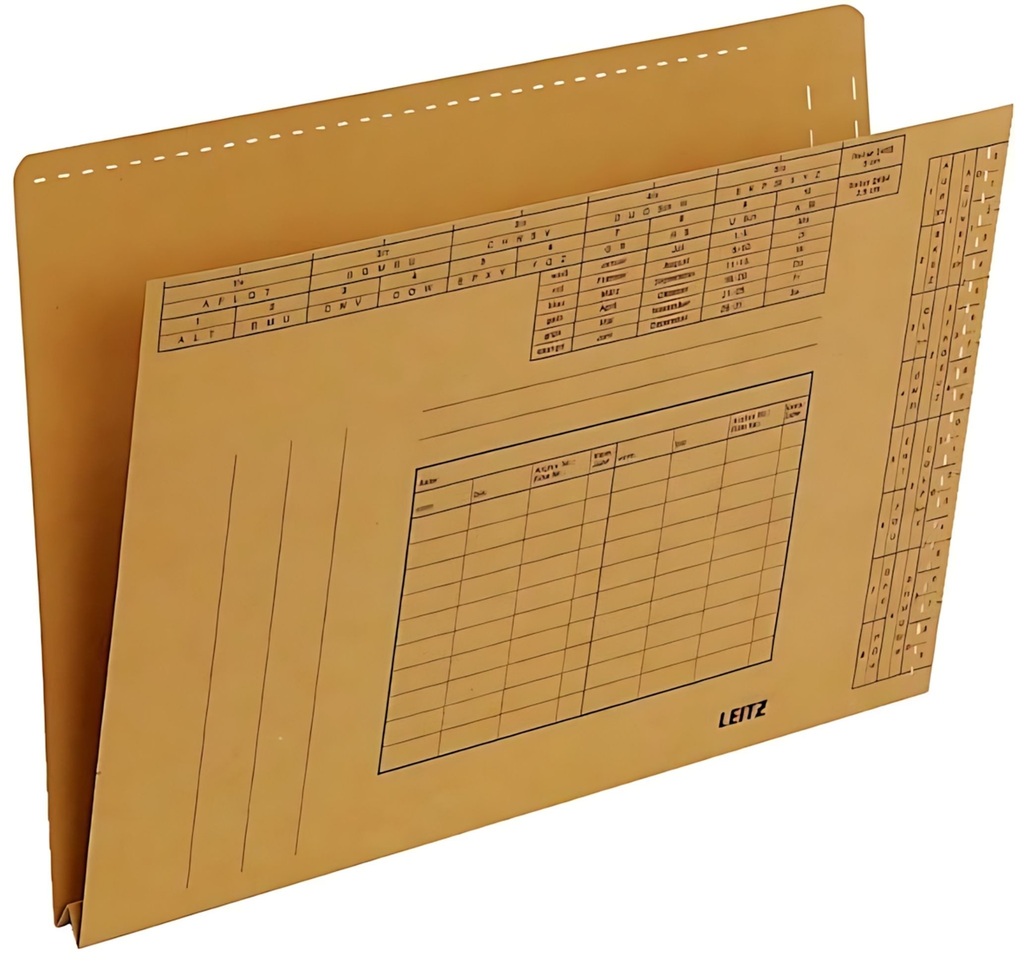 LEITZ Hängeordner LEITZ Einstellmappe naturbraun Mit Org.Druck Bodenfalte 24 mm Natron