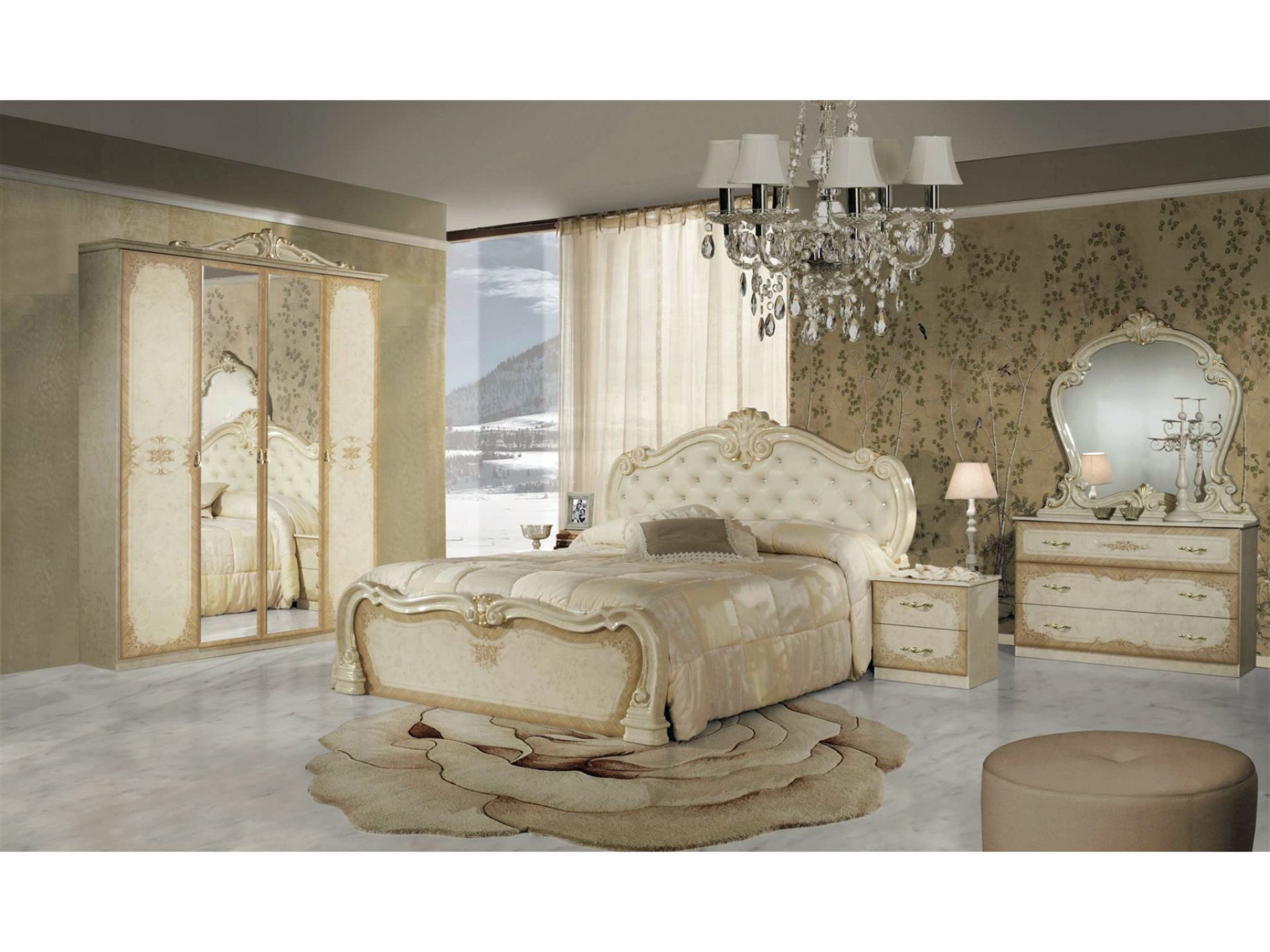 Interdesign24 Schlafzimmer-Set Serafina, (6-Teilig, inkl. Kopfteilpolsterun günstig online kaufen