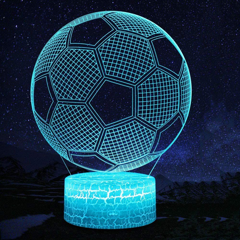 Kinderzimmer Leuchte Tischleuchte Nachttischlampe personalisiert  Fußball 