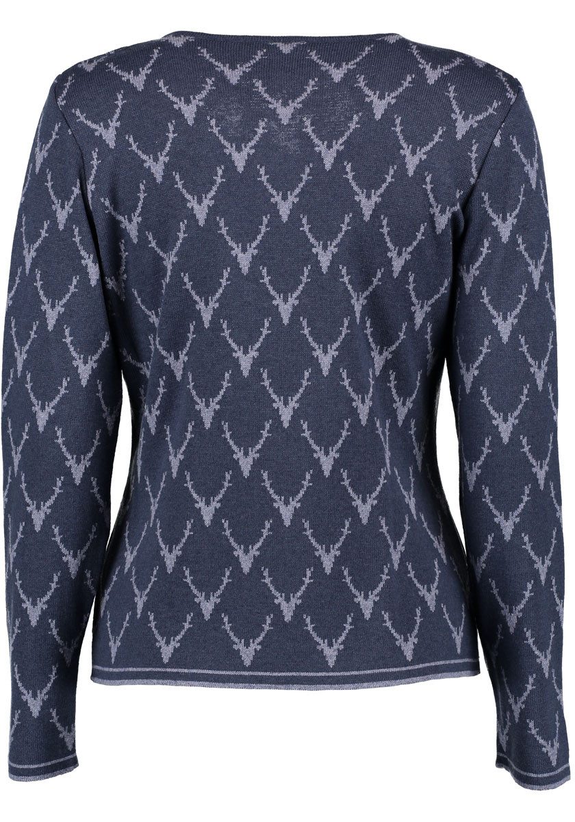 OS Trachten Strickjacke Ewipe Tailliert, lang geschnitten, Rundhals, Allove günstig online kaufen