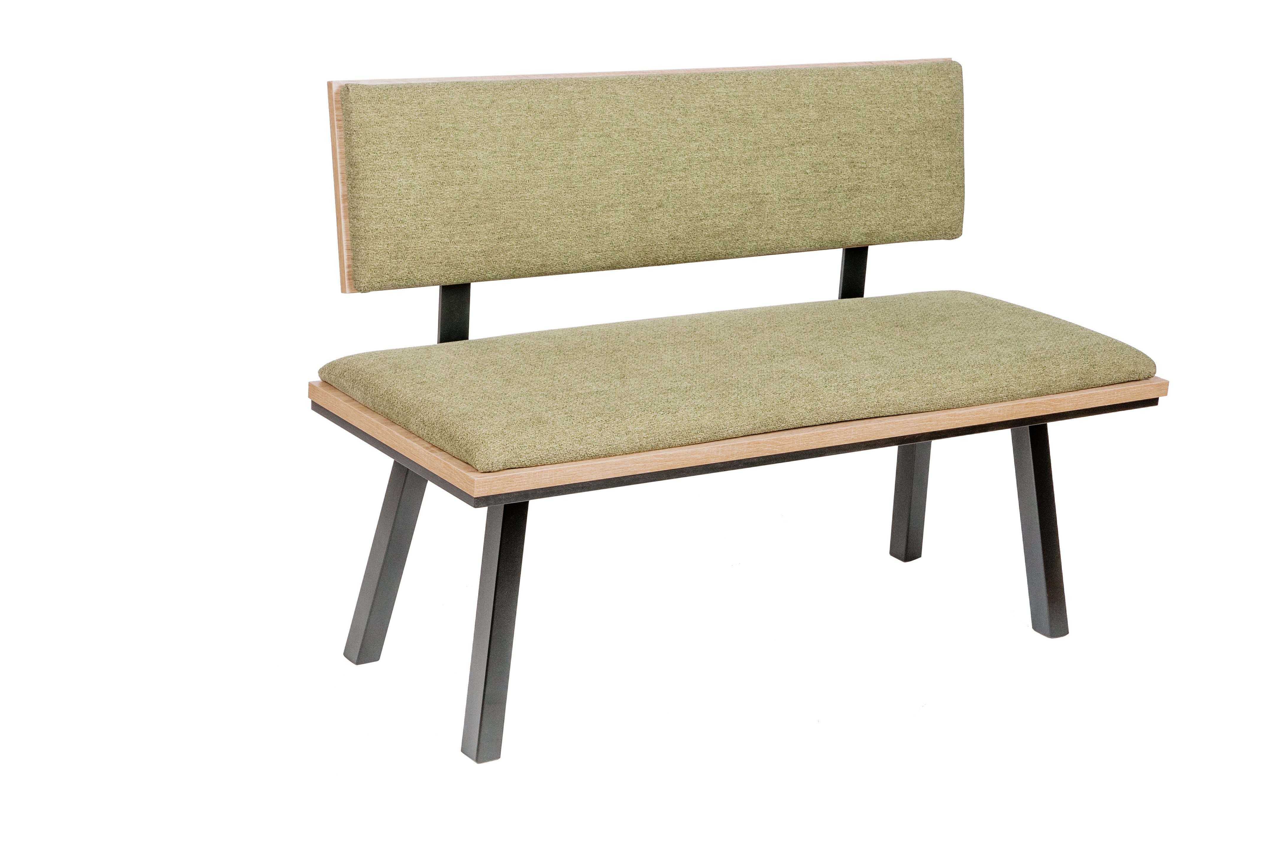 kundler home Sitzbank mit Lehne 'Die Elegante' L125cm, Füße massiv