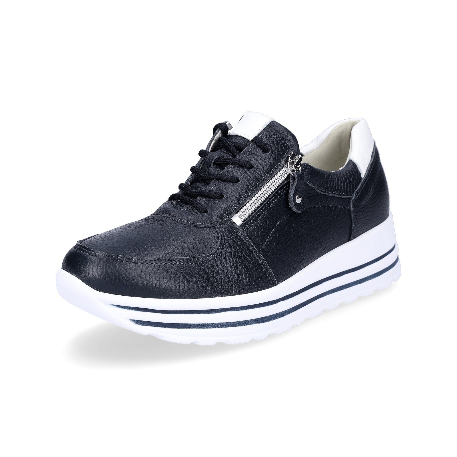 Waldläufer Waldläufer Damen Leder Sneaker blau Sneaker