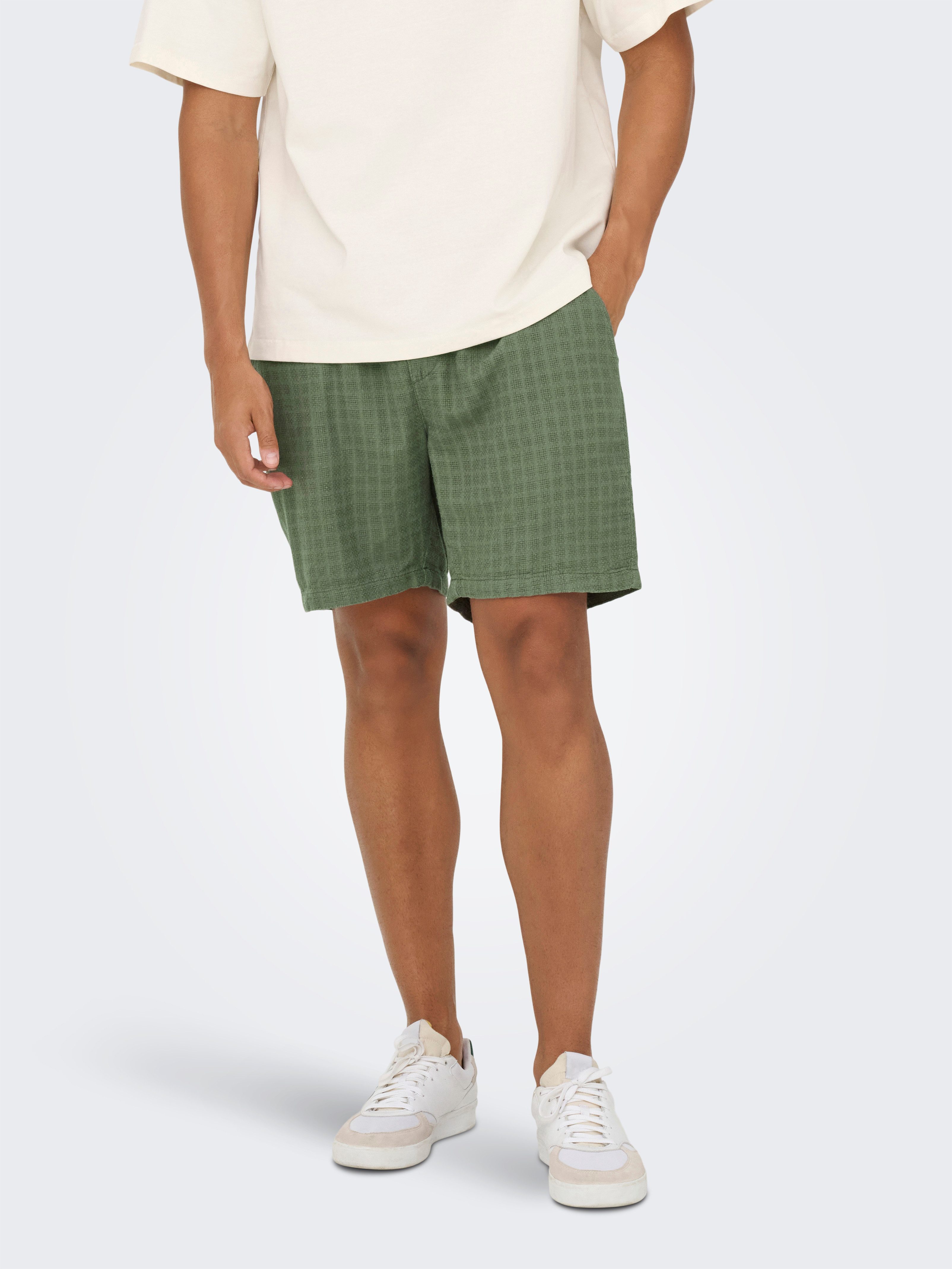 ONLY & SONS Shorts ONSTEL LINEN LATHAM 0257 SHORTS