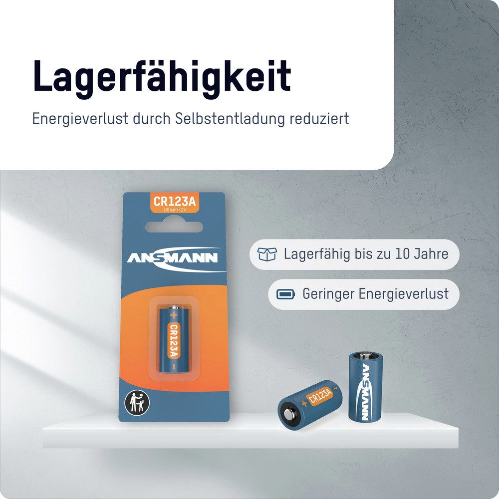 ANSMANN AG Ansmann CR123 Fotobatterie CR123A Lithium 1375 mAh 3 V 6 St. Fotobatterie