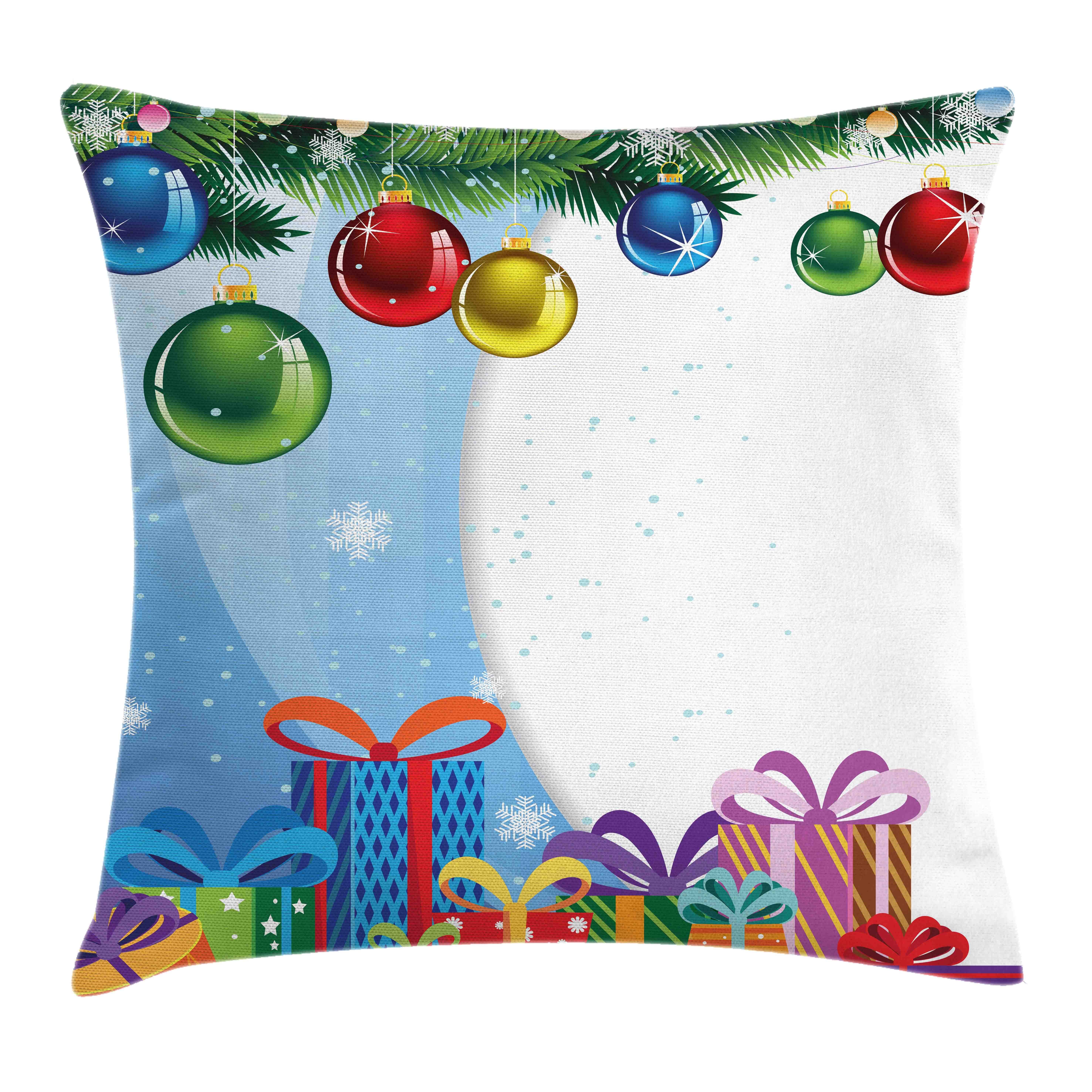Kissenbezüge Reißverschluss Kissenhülle mit Ball Weihnachten (1 Abakuhaus Stück), Beidseitiger Wunderkisten Druck, Farben Farbfesten