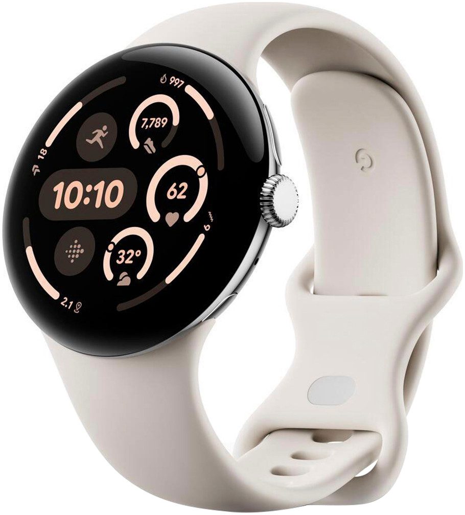 Google Pixel Watch 3 45mm WIFI Smartwatch (4,5 cm/1.77 Zoll, Watch OS 5)