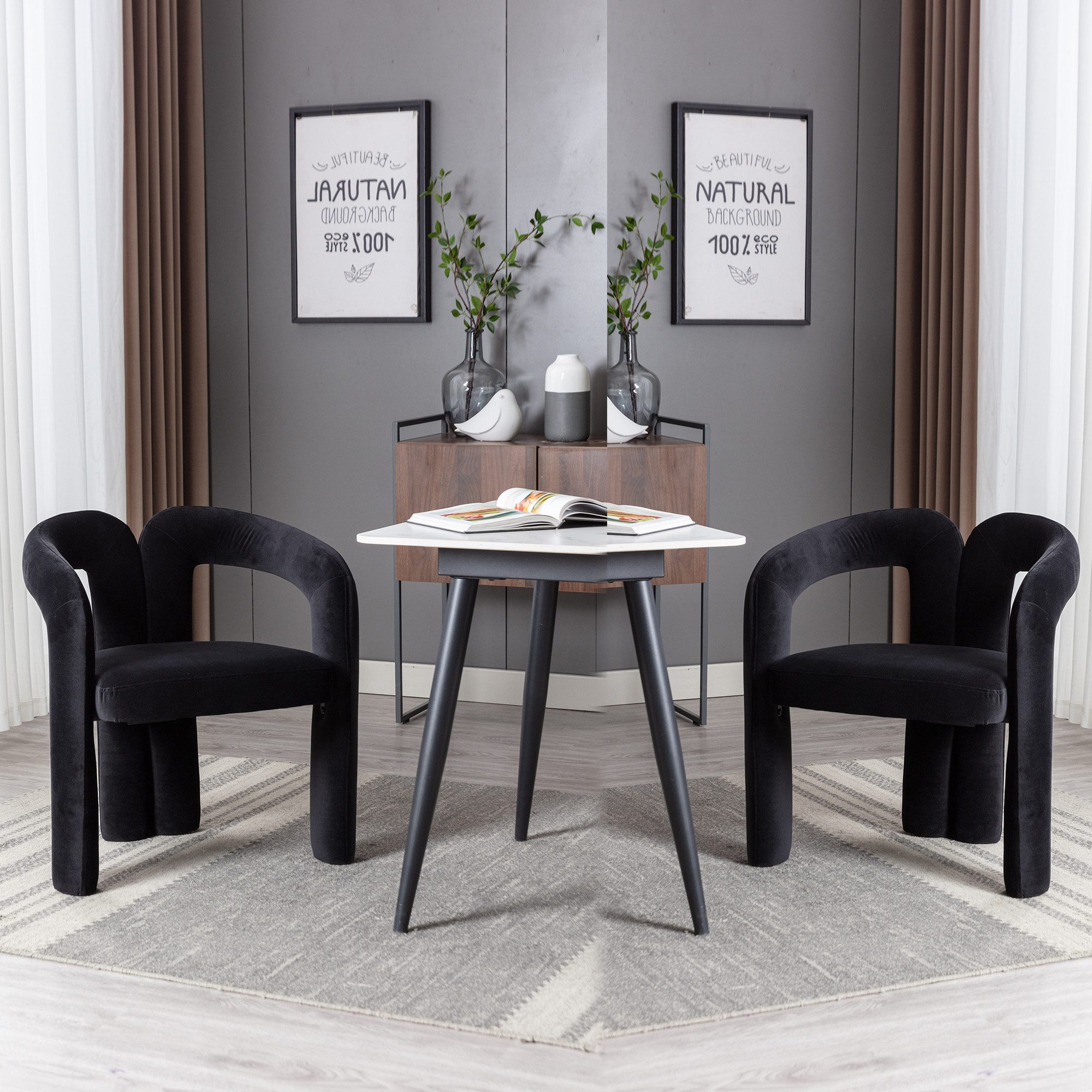 KLAM HOME Esszimmerstuhl Samt moderne Design günstig online kaufen