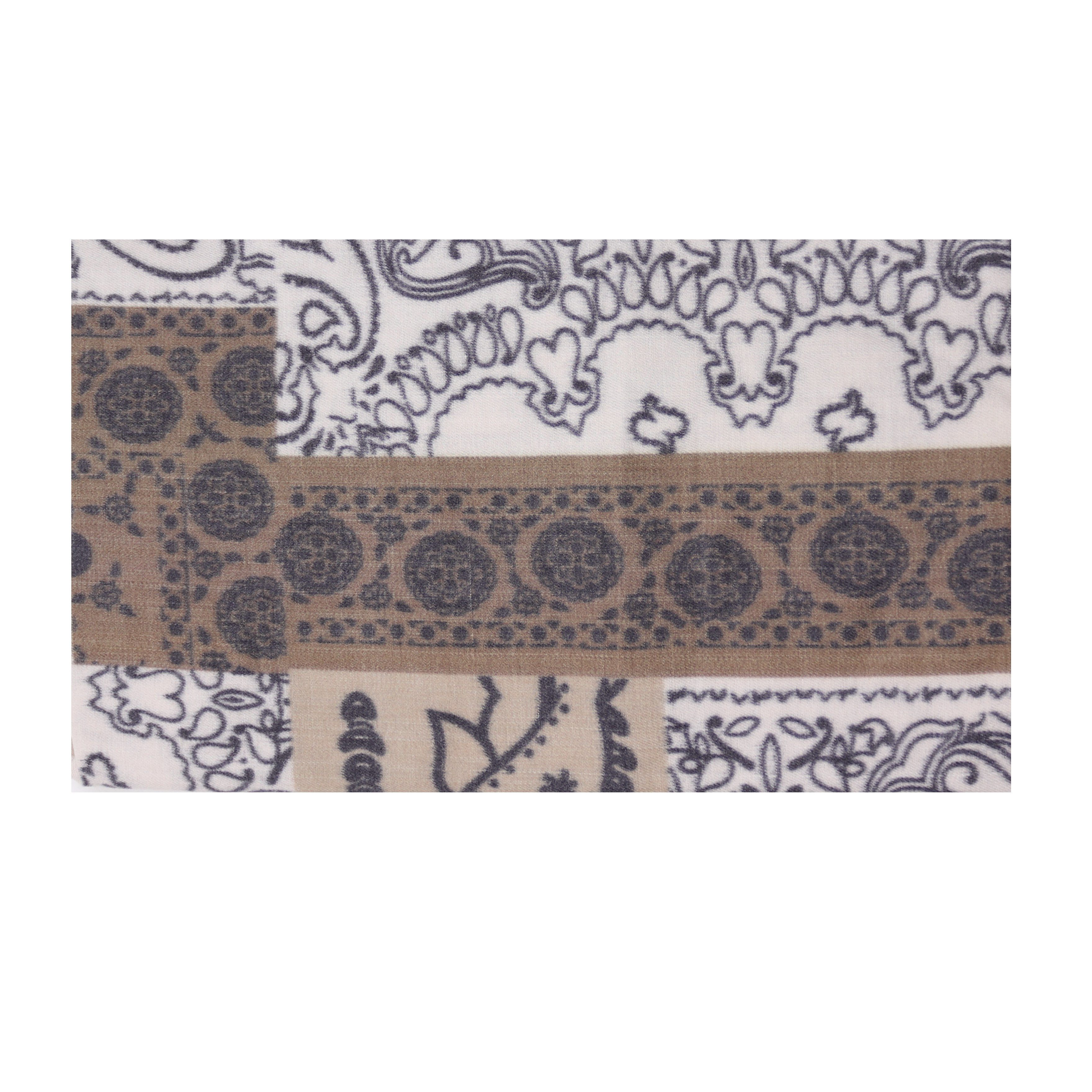 MIRROSI Loop Damen Loopschal, etwas dickerer Stoff, Patchwork Paisley Muster, (ca.160x40cm, zweimal um den Hals wickelbar, Neue Kollektion Herbst/Winter 2026), superweicher Winterschal, dicker Schlauchschal