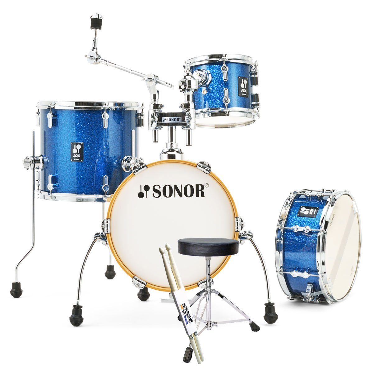 Schlagzeug Sonor Schlagzeug AQX Micro Set BOS mit Zubehör
