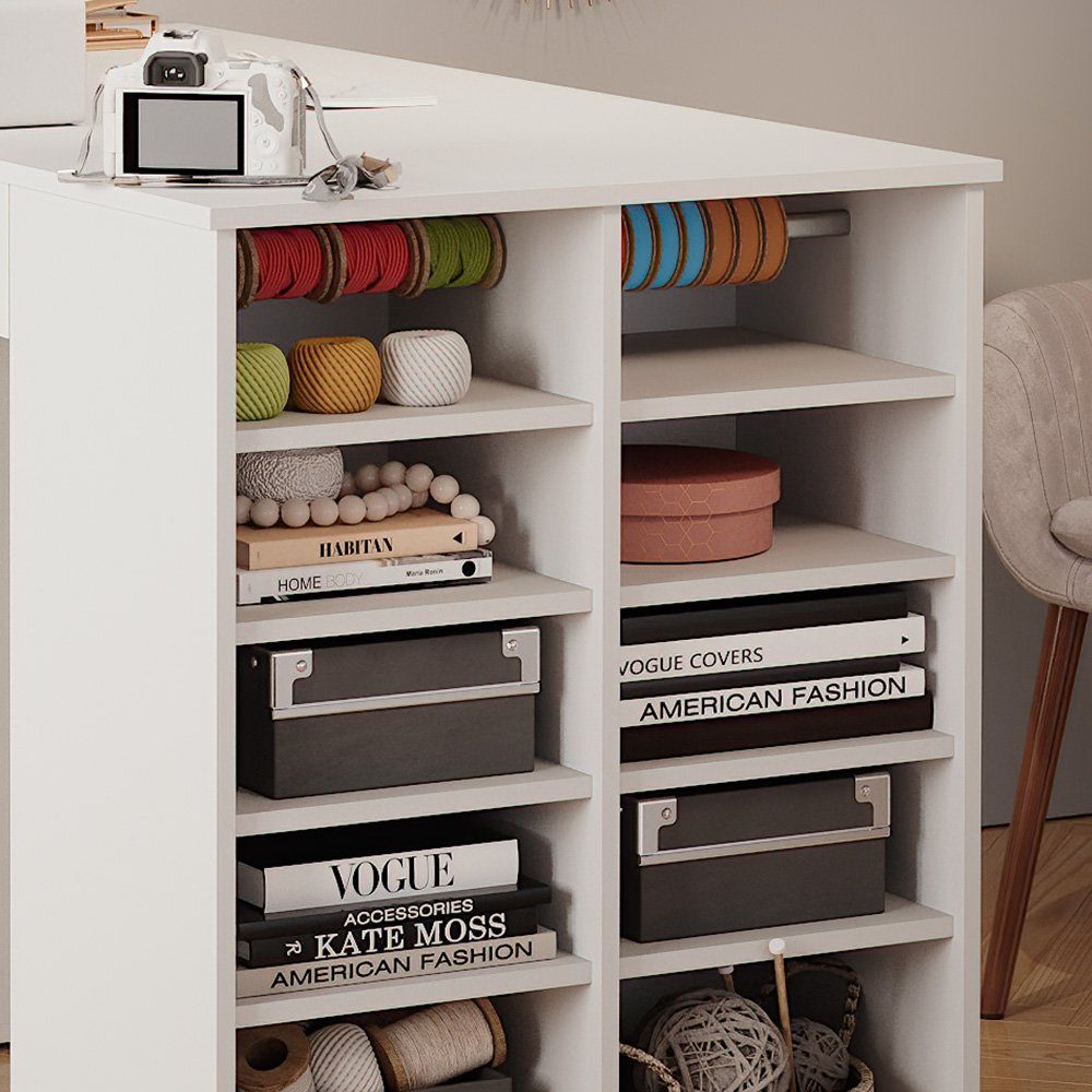 Vicco Schreibtisch Victoria, Weiß, 135 x 68 cm günstig online kaufen