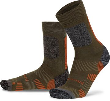 normani Sportsocken 2 Merino Trekking Socken mit Frotteesohle (2 Paar) hochwertige Merinowolle