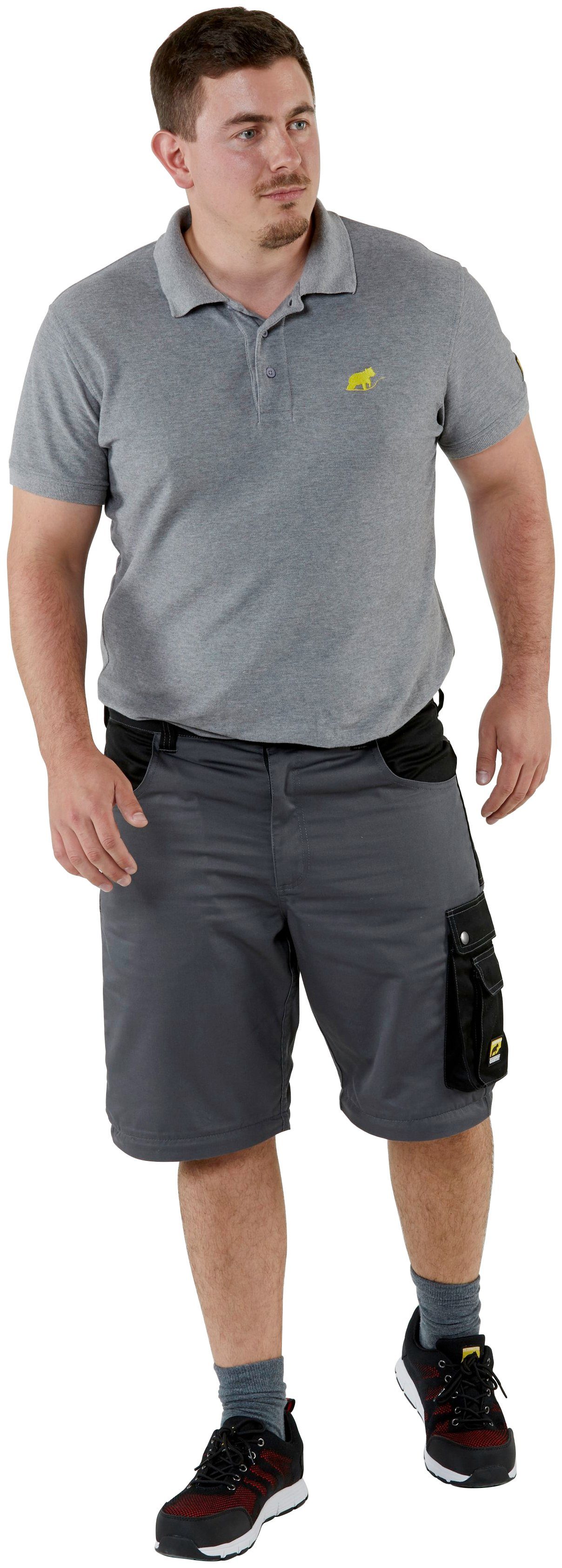 einem lange Arbeitshose in 8 und möglich, Taschen) mit Shorts Kniebereich, (verstärkter Arbeitshose Country Worker Northern Zipp-off Beinverlängerung Funktion: