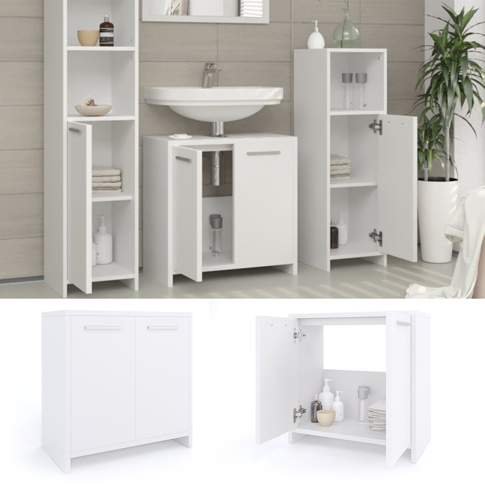 Vicco Waschbeckenunterschrank Kiko, Weiß, 58 x günstig online kaufen