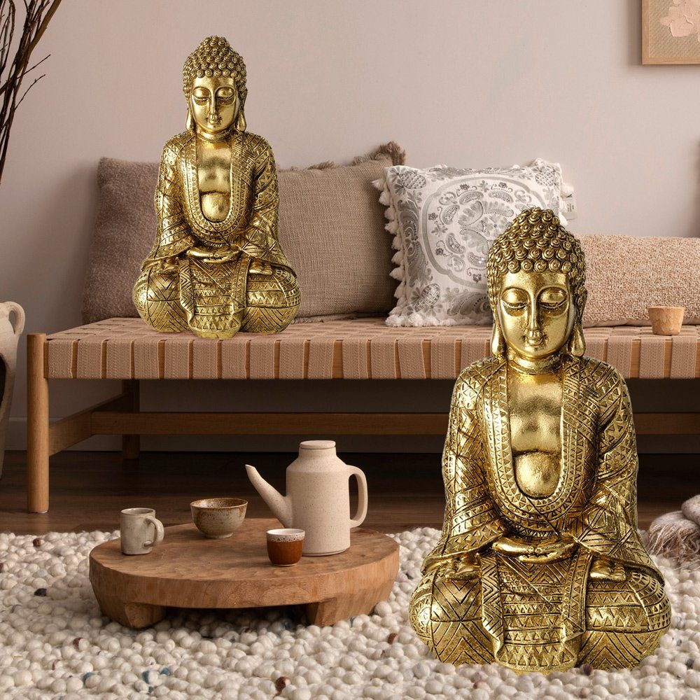 Skulptur, Breite Dekofigur, Höhe x in Figur Wohnzimmer ABMESSUNGEN: cm: Buddha Dekofigur x 12x10x20 Wohndekoration, etc-shop Länge