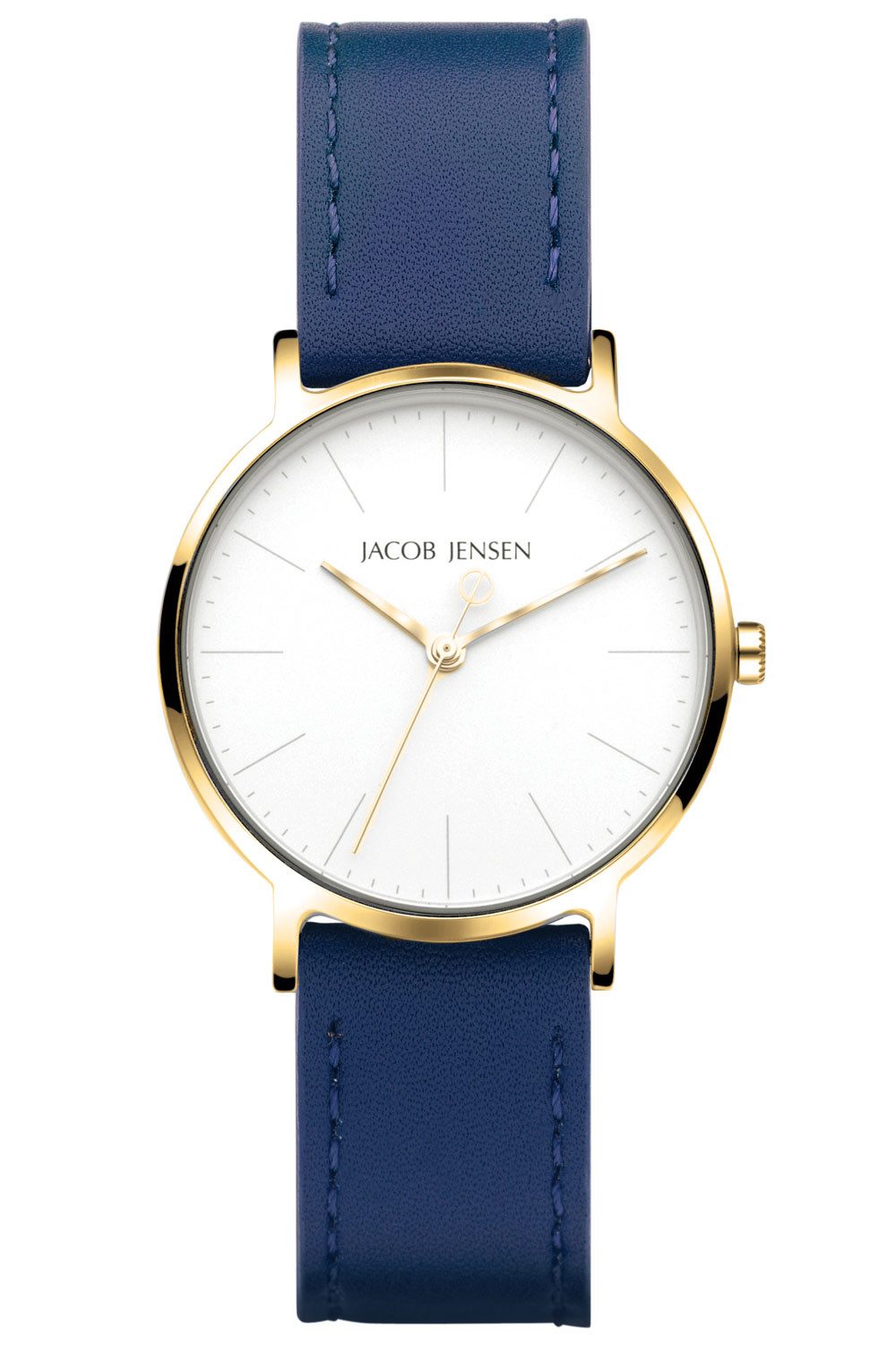 Jacob Jensen Quarzuhr Quarz Titan Blau/Goldfarben