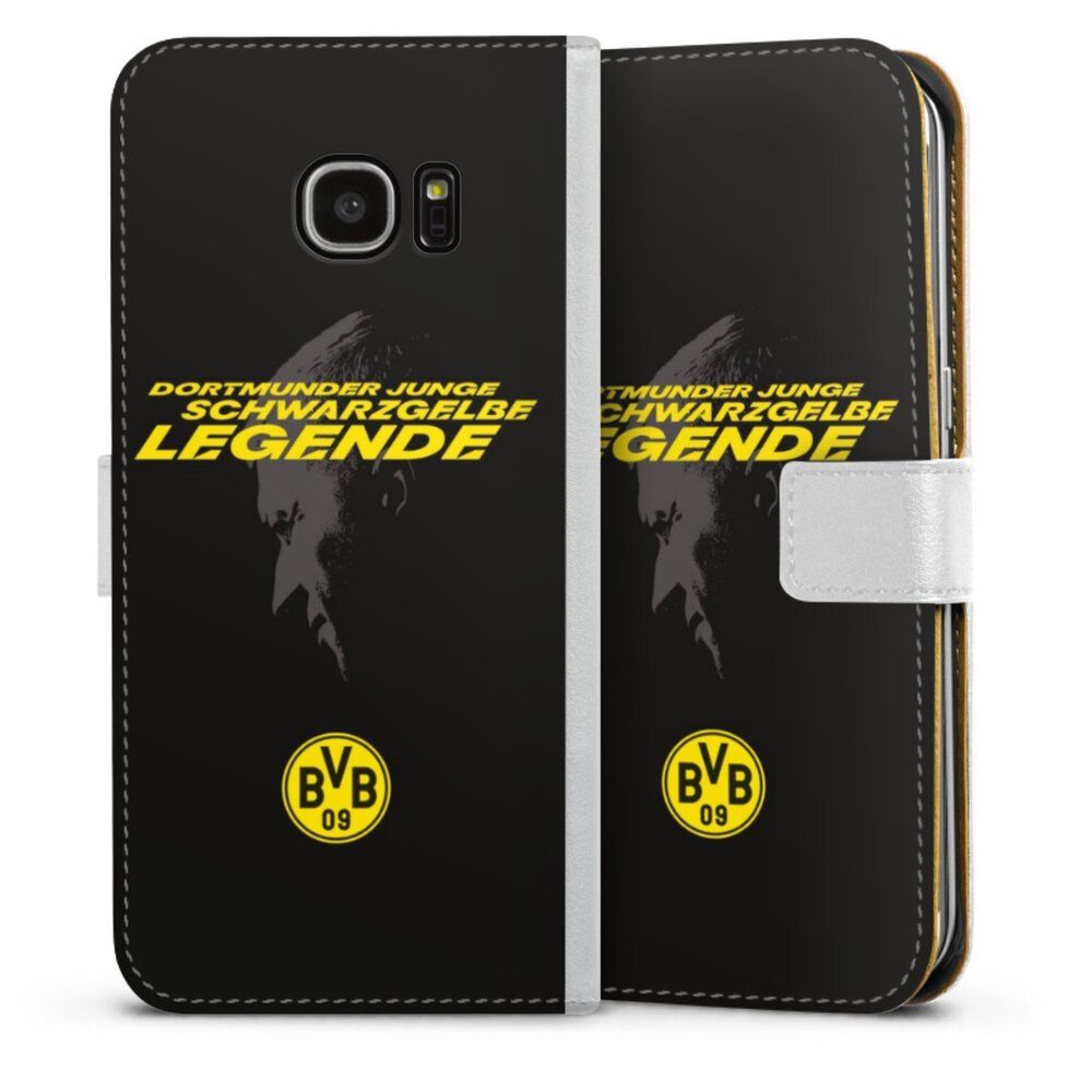 DeinDesign Handyhülle Marco Reus Borussia Dortmund BVB Danke Marco Schwarzgelbe Legende, Samsung Galaxy S7 Edge Hülle Handy Flip Case Wallet Cover