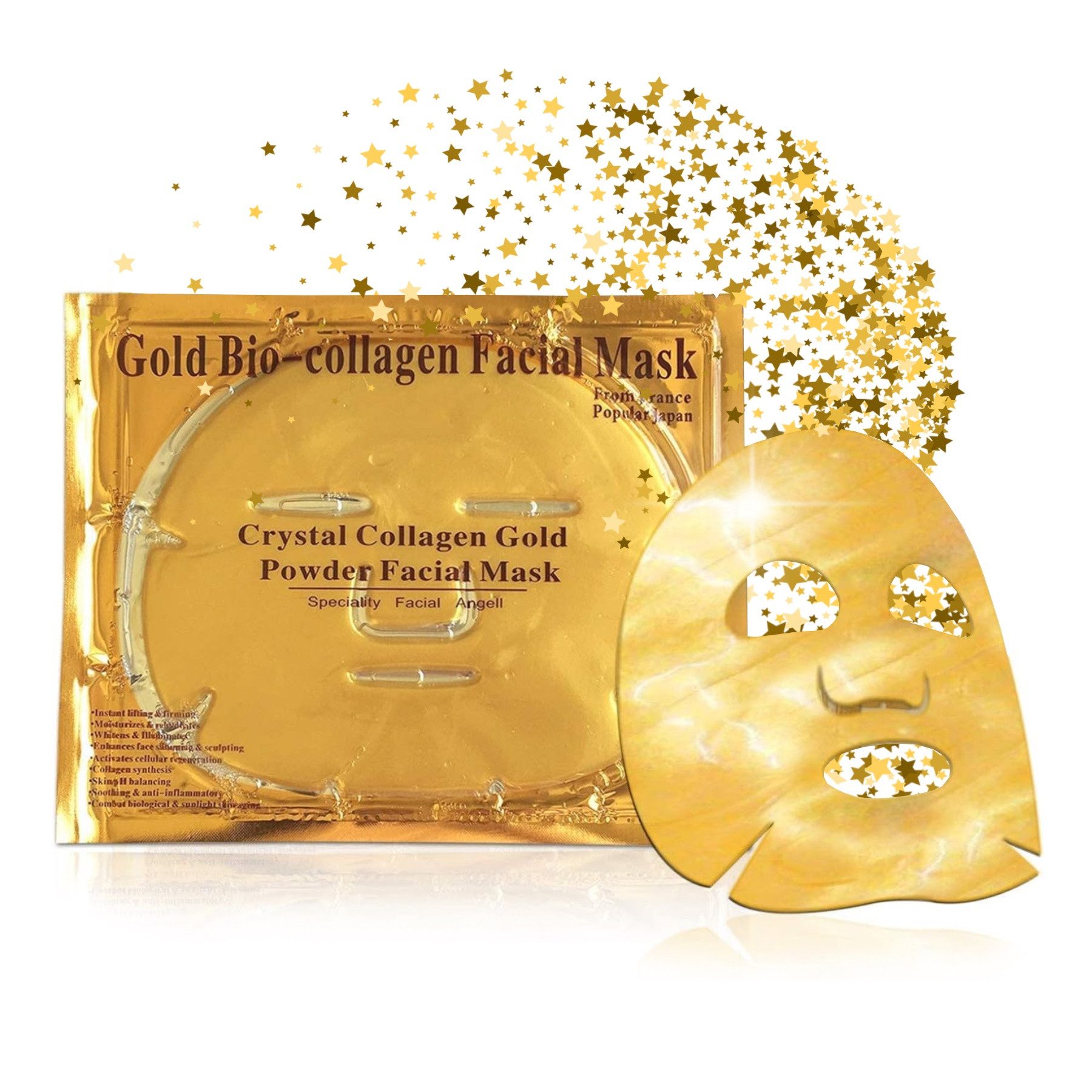 P-Beauty Cosmetic Accessories Gesichtsmaske Gold Collagen Maske Anti-Aging Feuchtigkeitsmaske, 3-tlg.