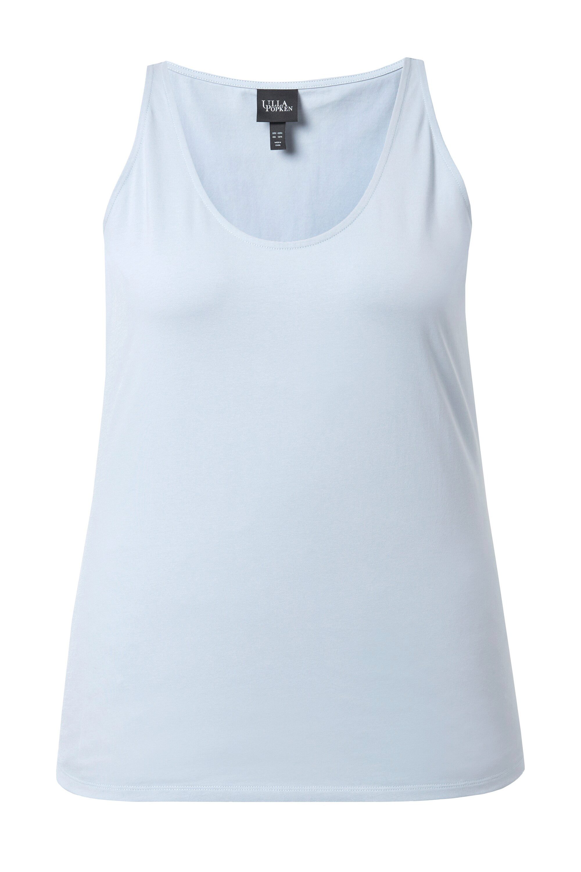 Ulla Popken Longtop Unterziehtop Slim Rundhalsausschnitt ärmellos