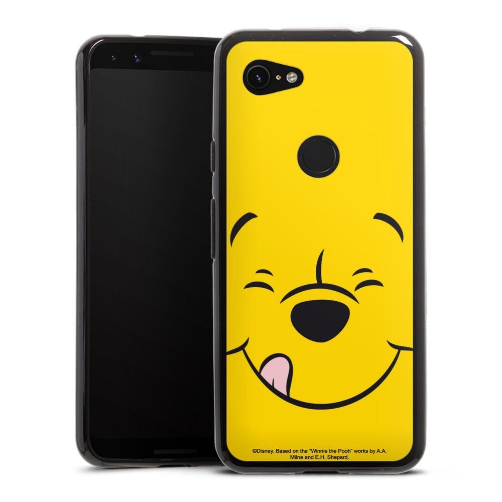 DeinDesign Handyhülle Winnie Puuh Offizielles Lizenzprodukt Disney Puuh Closeup, Google Pixel 3a Silikon Hülle Bumper Case Handy Schutzhülle