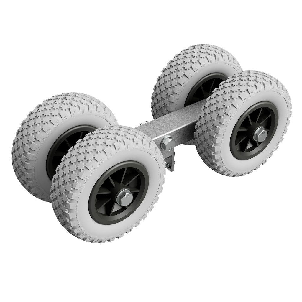 Auffahrrampe Slipwagen Sliprollen Sliphilfe Bootstrailer PU-Reifen Ø 200 mm, 4er