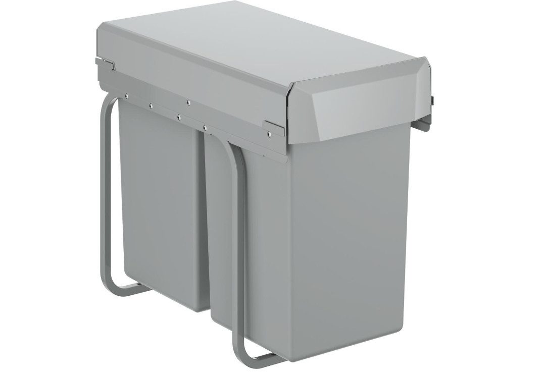 Grohe Einbaumülleimer Blue Mülltrennsystem, 30cm, 2 x 15 Liter, grau (40855000)