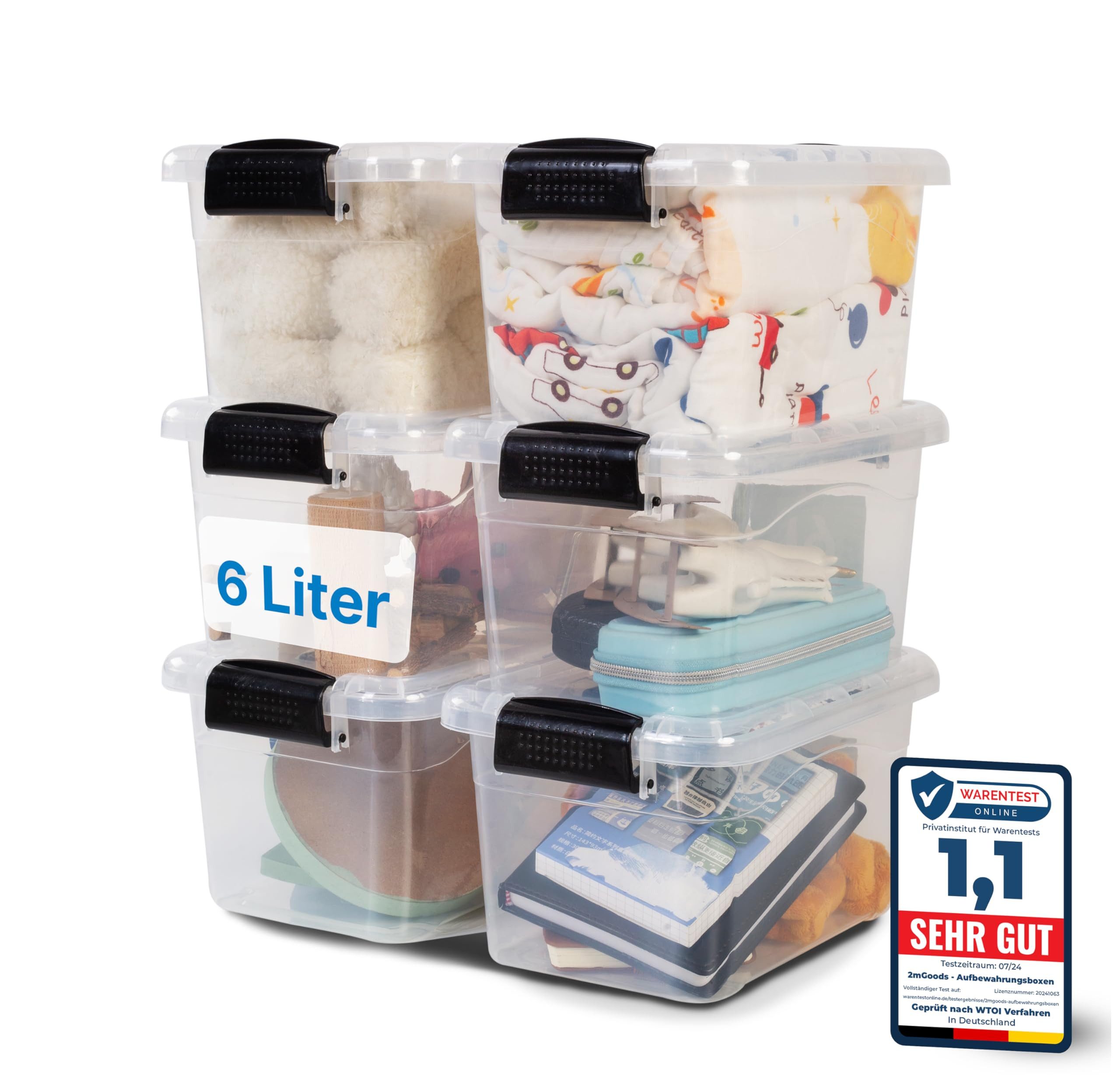 2mGoods Aufbewahrungsbox große Plastikboxen mit Deckel günstig online kaufen