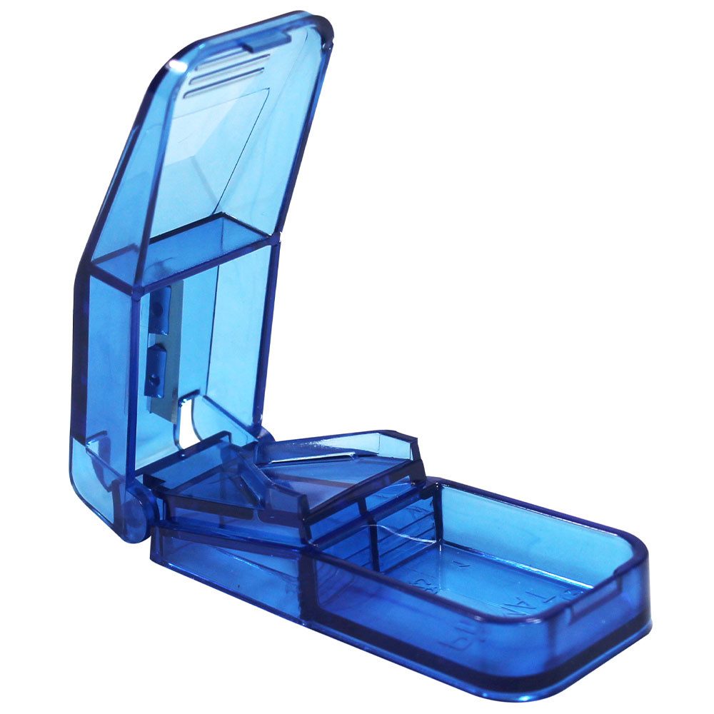 AMPri Pillendose Med Comfort Tablettenteiler - Transparent