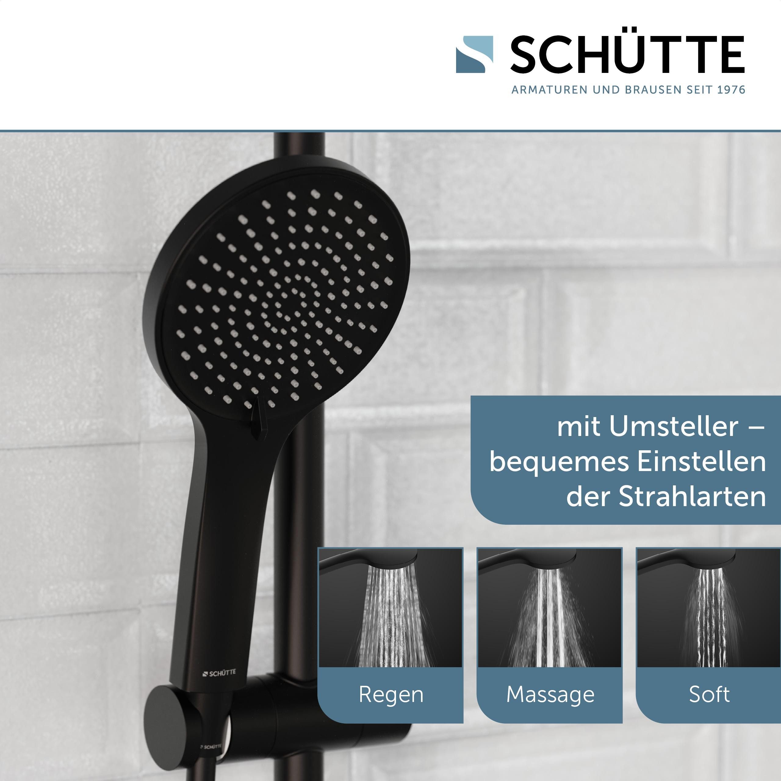 Schütte Duschbrause ADRIA, (Set), mit Thermostatarmatur, 3-fach verstellbar, Antikalk-Noppen