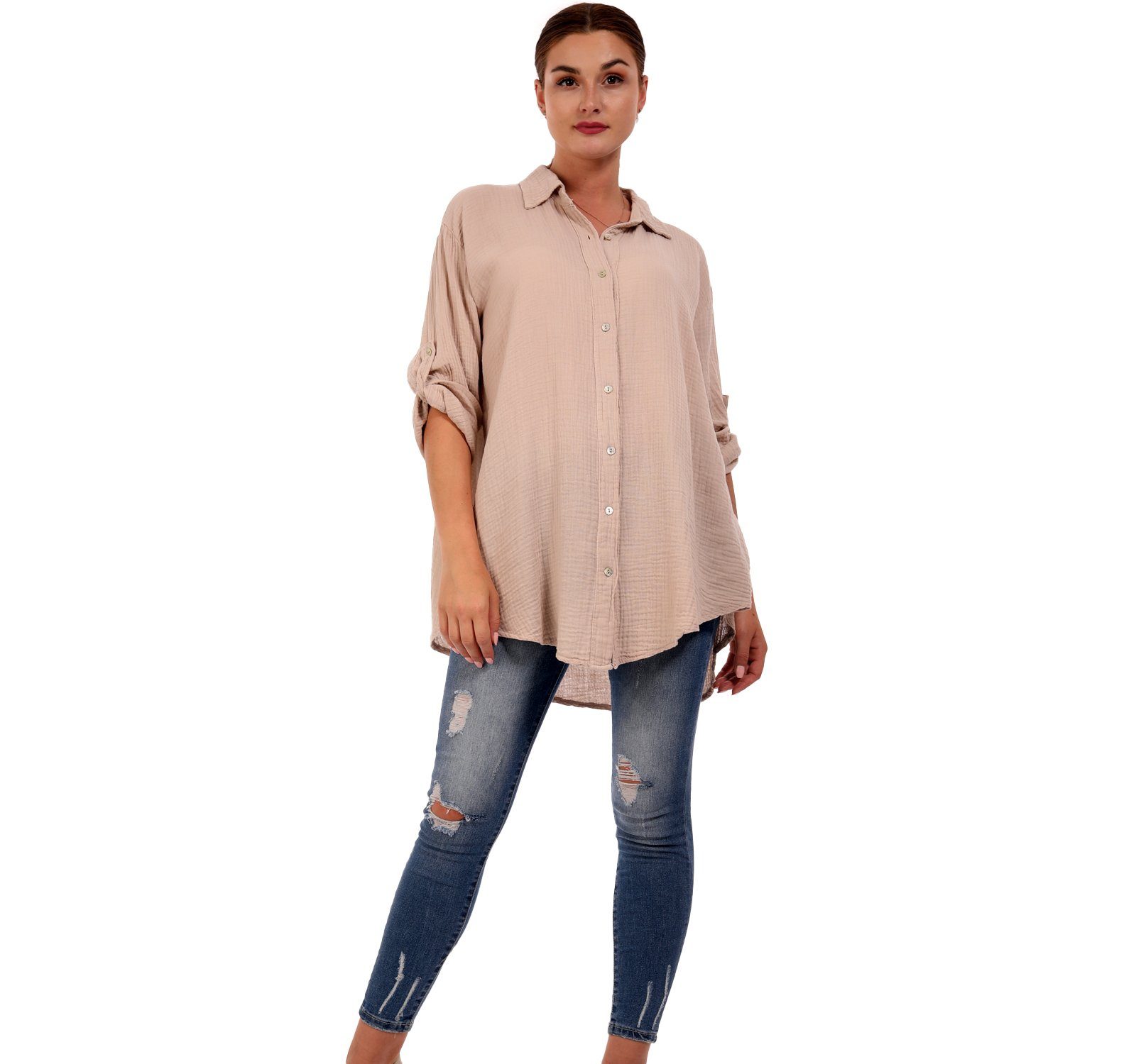 YC Fashion & Style Hemdbluse Oversized günstig online kaufen