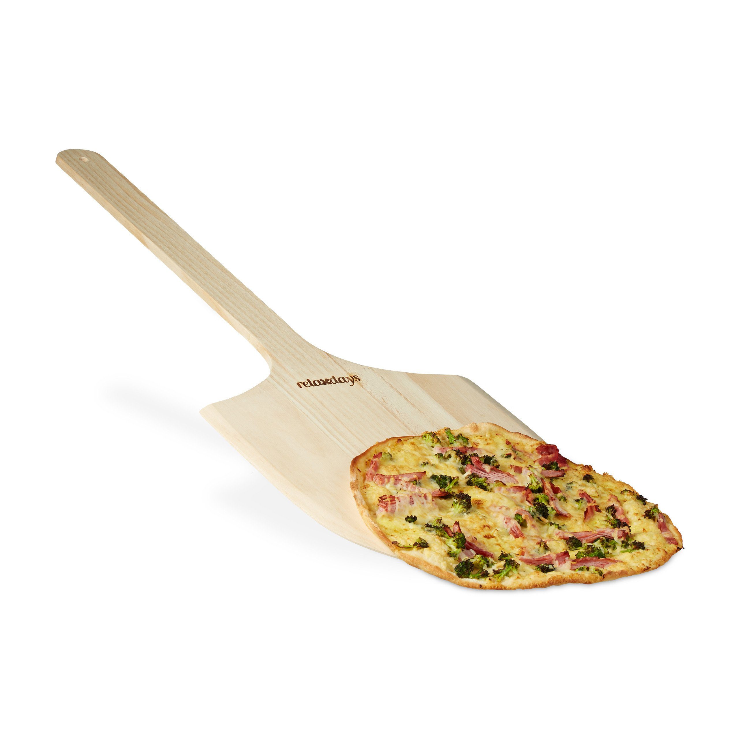 relaxdays Pizzaschieber Holz XXL