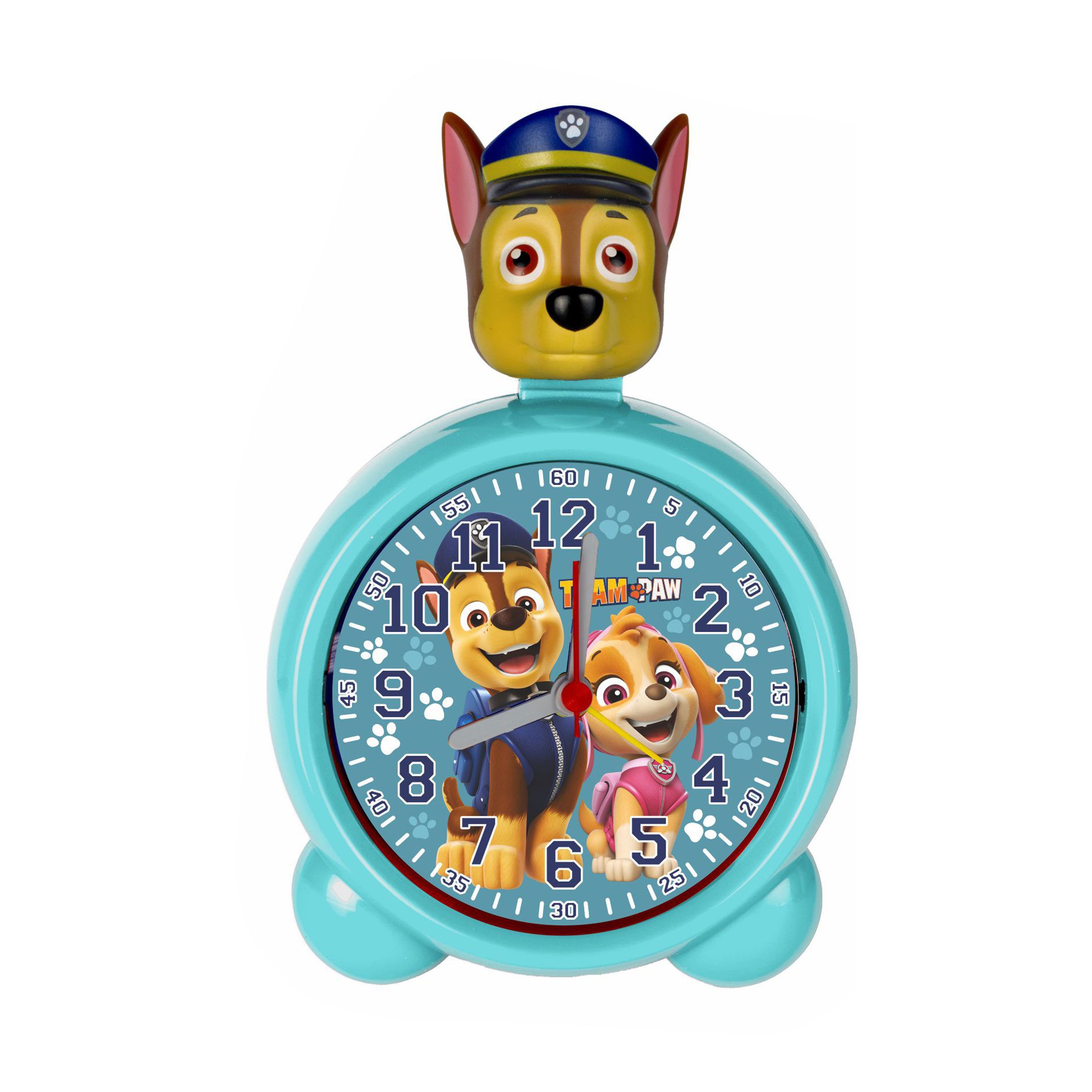 Miraval Quarzwecker PAW Patrol Kinderwecker Türkis Leise, Analog & mit Licht