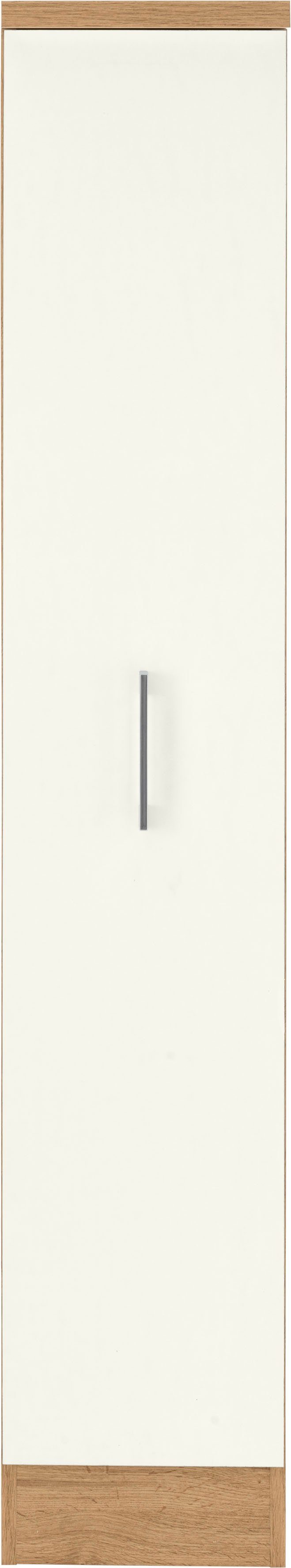 MÖBEL Ablagen, 3 HELD Apothekerschrank mit breit, 165 cm cm | wotaneiche Metallgriff hoch, 30 weiß mit Colmar