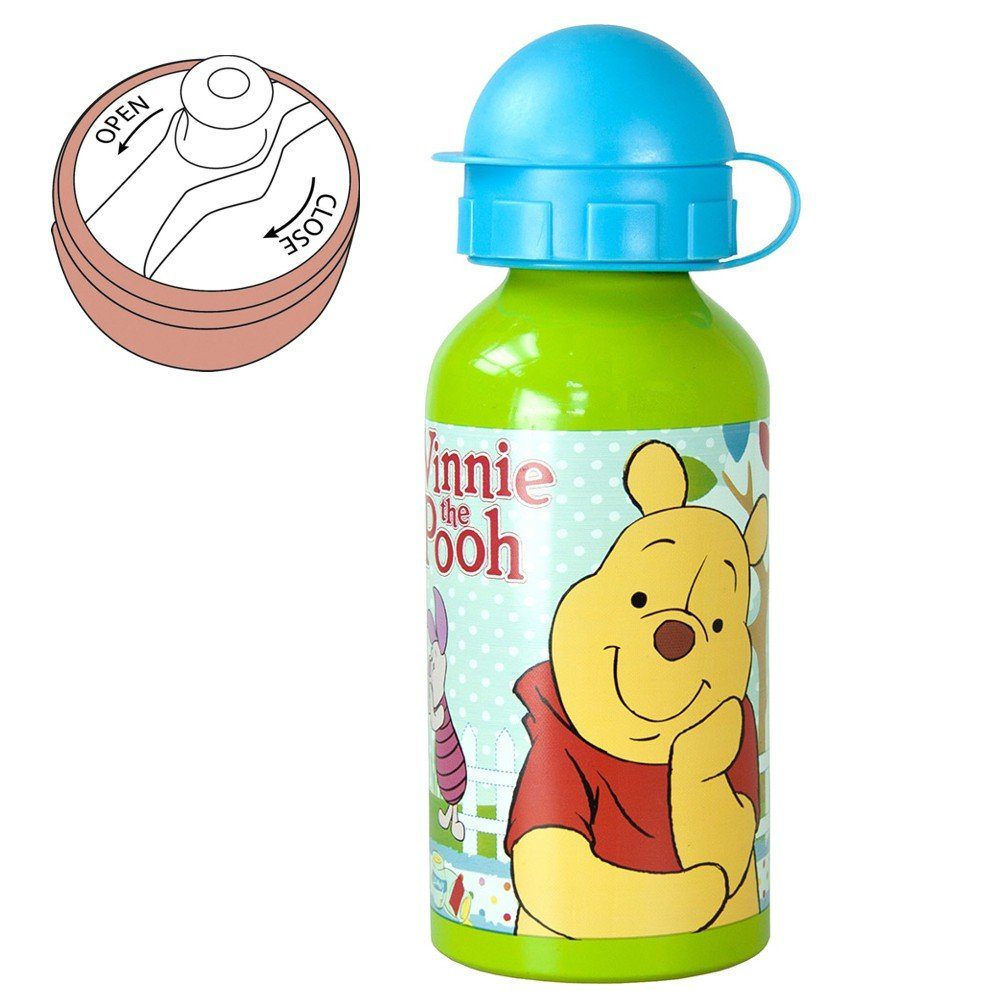 Thermoflasche Alu-Trinkflasche Pooh 400 ml Winnie Puuh Sport-Aluminium-Flasche