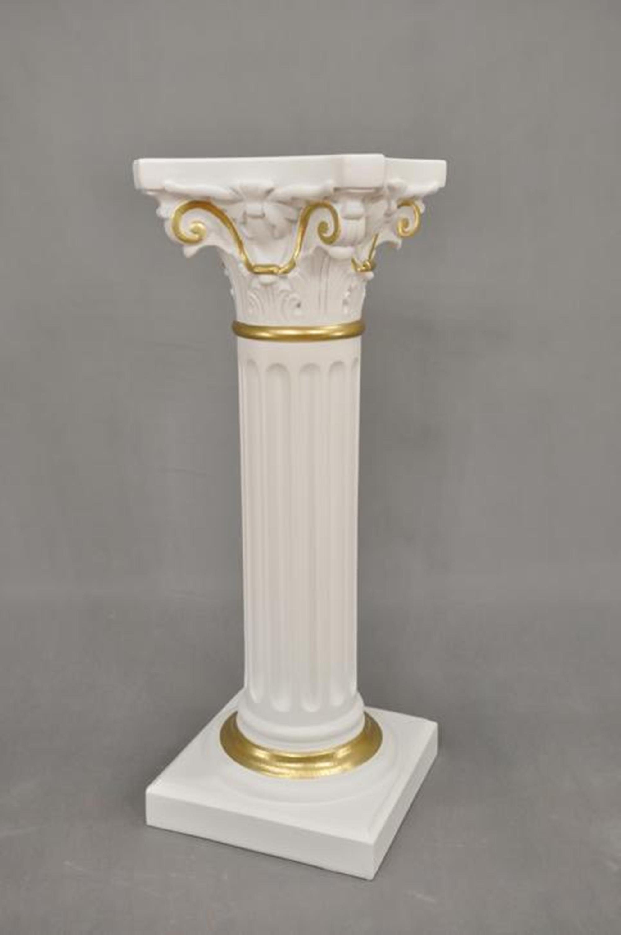 JVmoebel Skulptur, Medusa Säule Marmor Dekoration Deko Figur Römische Säulen Skulptur