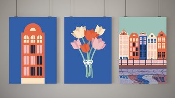 MOTIVISSO Poster Tulpenstrauß - Dreamy Dutch Collection