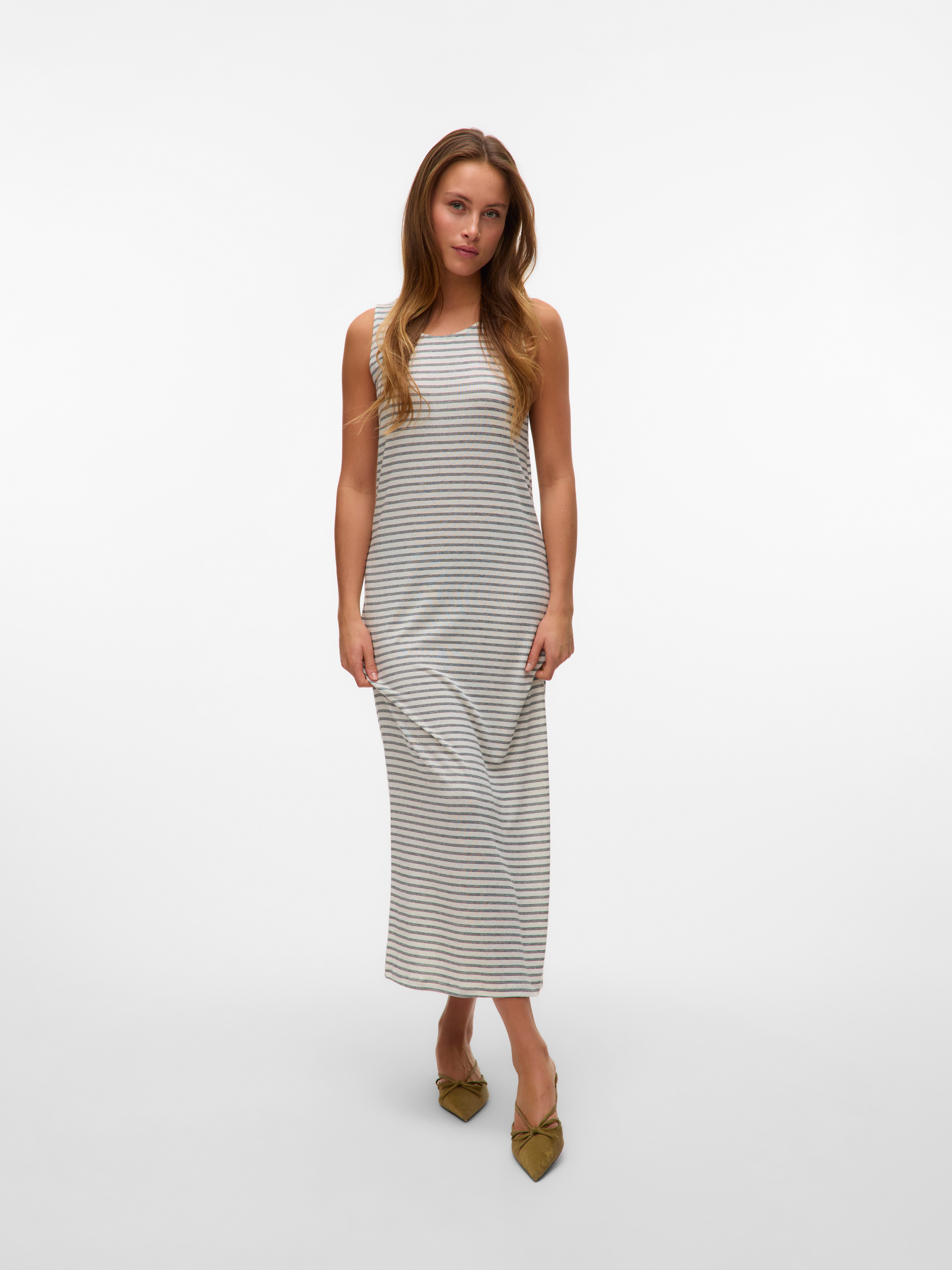 Vero Moda Midikleid VMGINA SL 7/8 DRESS JRS NOOS Sommerkleid günstig online kaufen