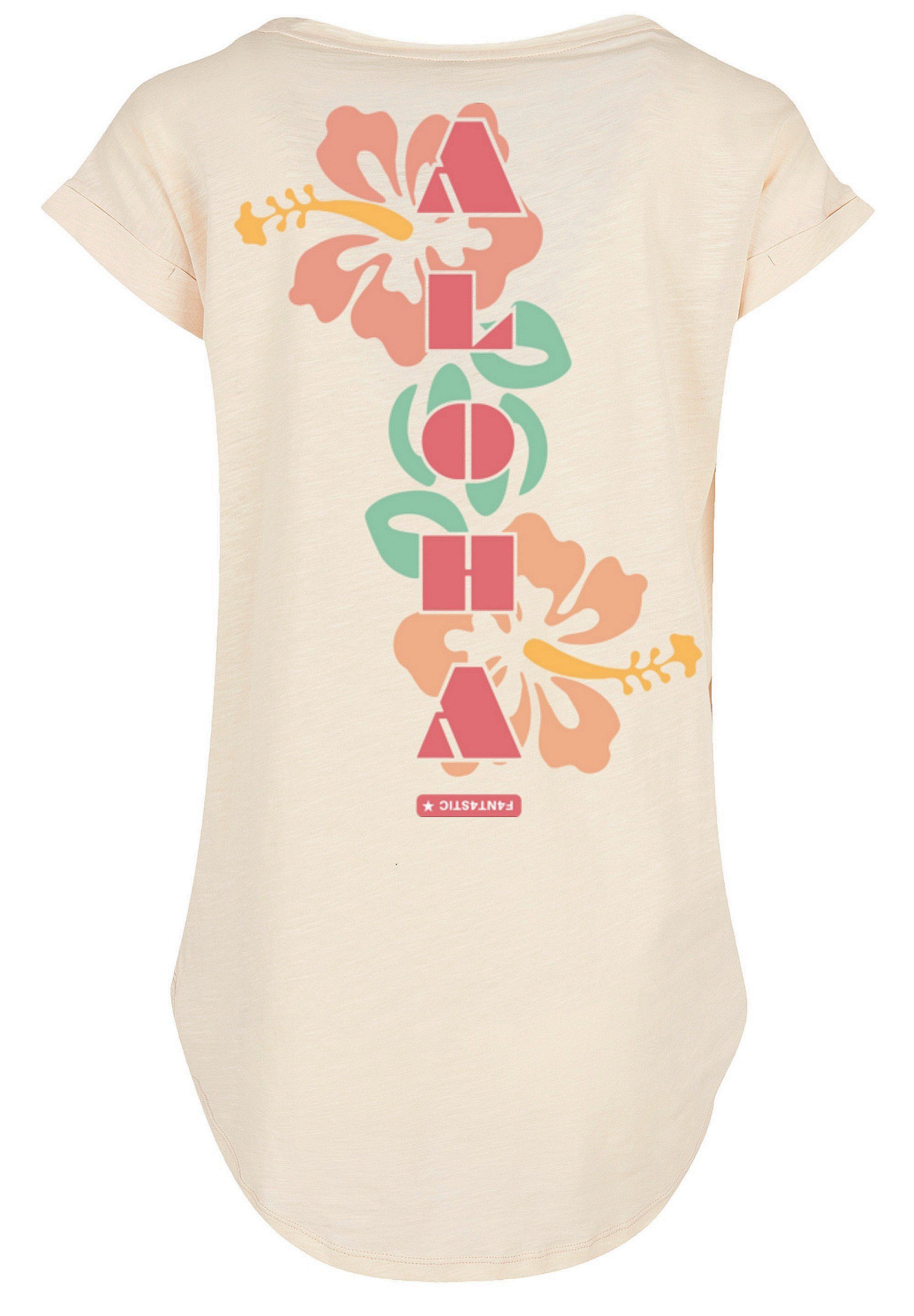 hohem Baumwollstoff weicher PLUS T-Shirt F4NT4STIC Print, Tragekomfort SIZE Sehr Aloha mit
