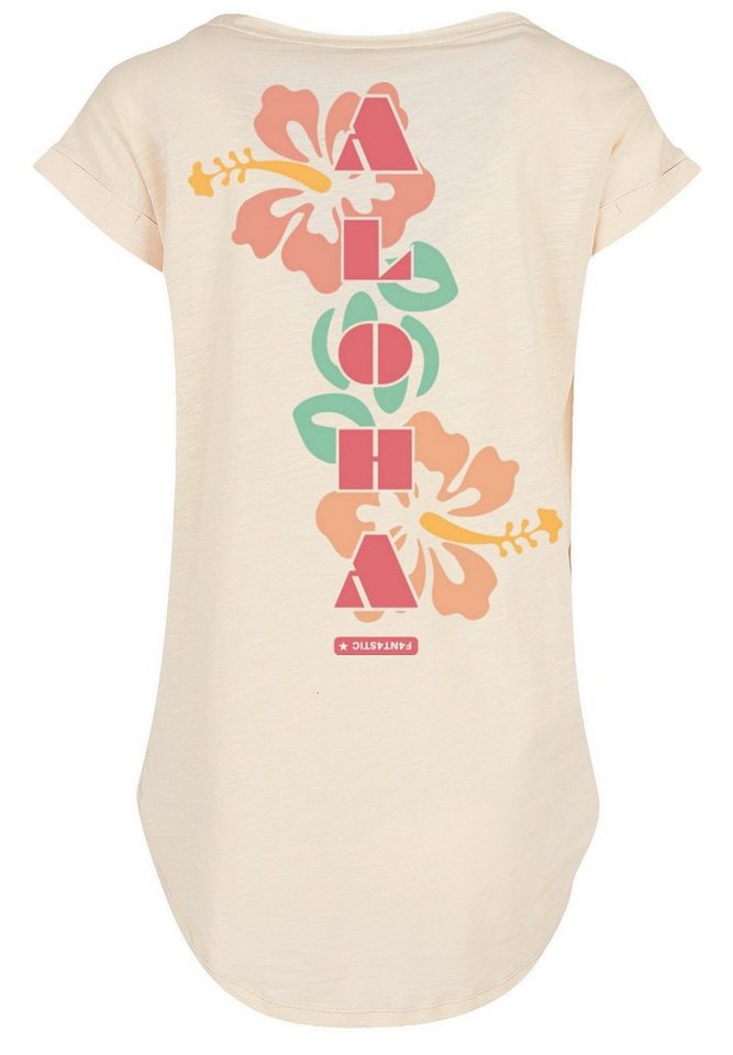 F4NT4STIC T-Shirt PLUS SIZE Aloha Print, Sehr weicher Baumwollstoff mit  hohem Tragekomfort