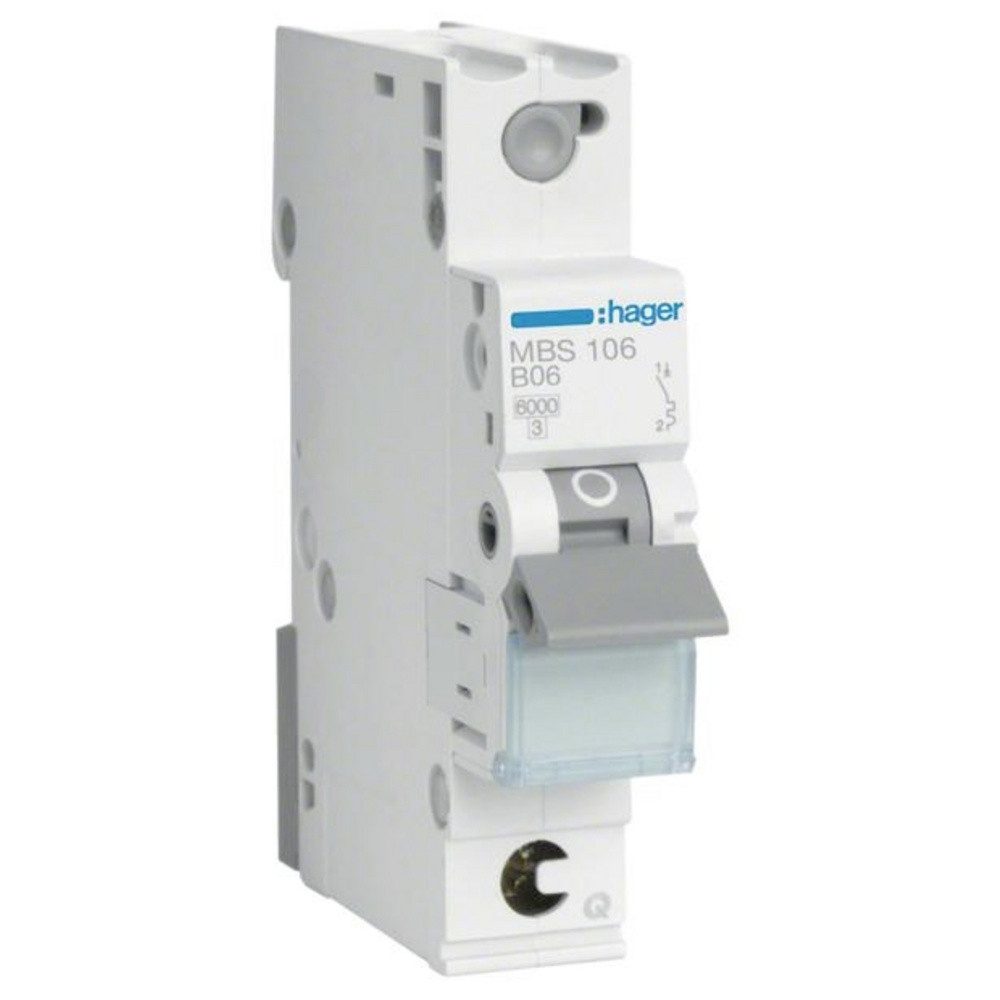 Hager Schalter Hager MBS106 Leitungsschutzschalter 1polig 6 A 400 V