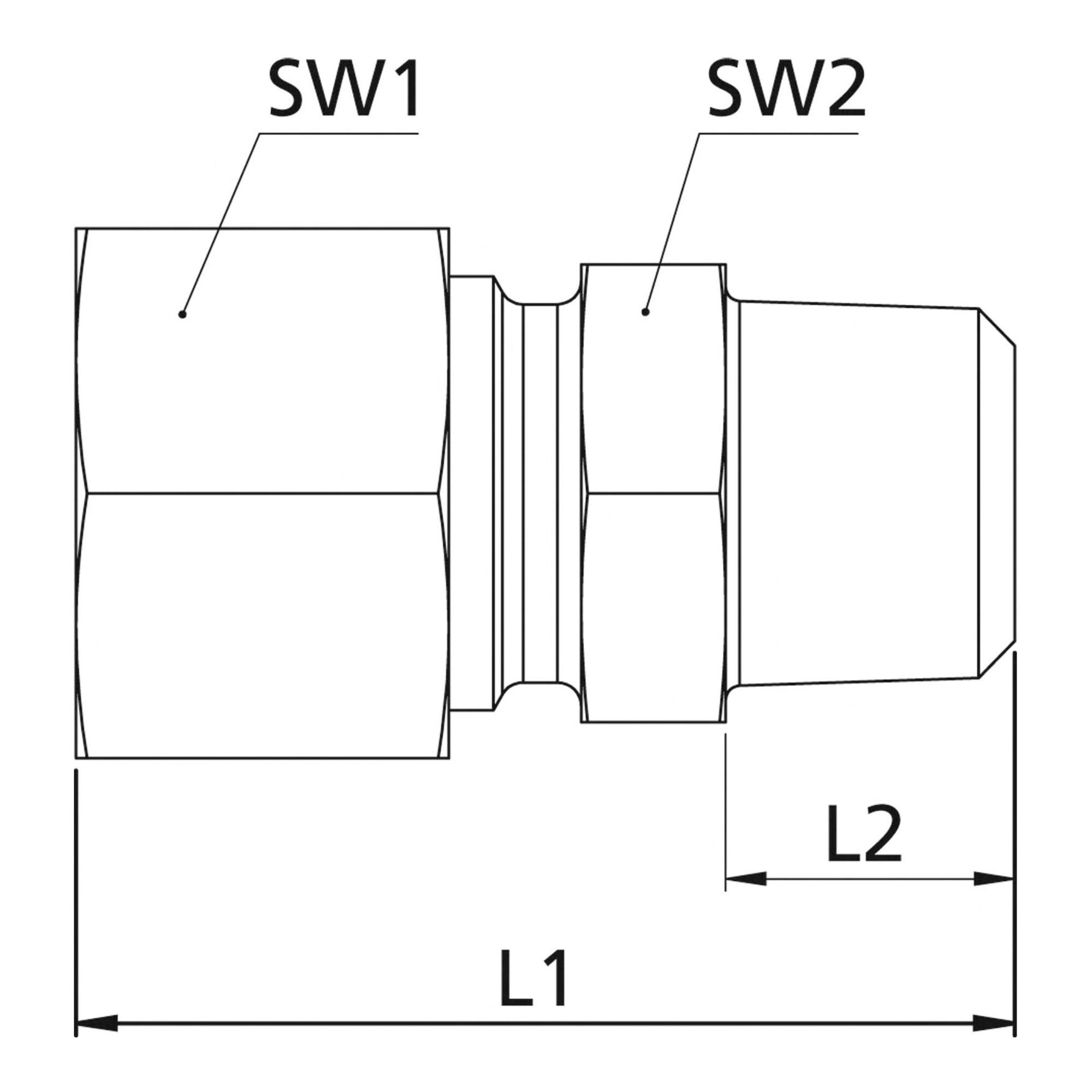 RIEGLER Heizgerät Riegler Gerade Einschraubverschraubung, R 1/2 a., Rohr-Ã˜ 12, Stahl ve