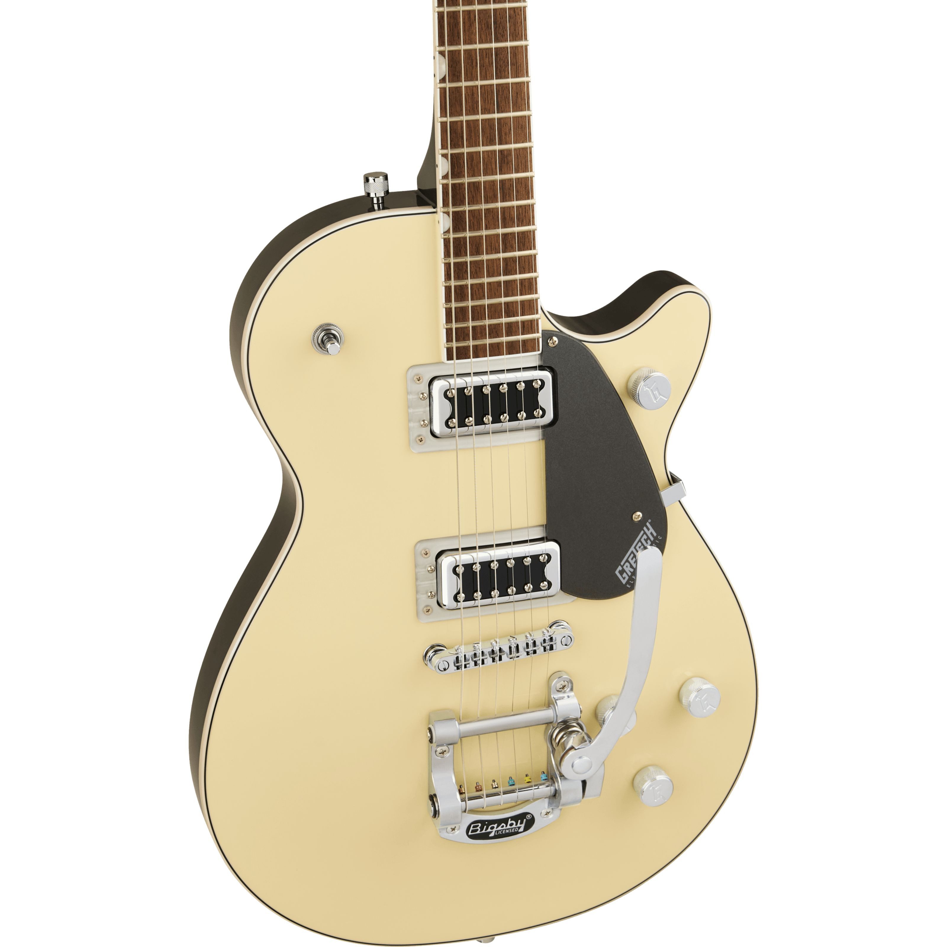 Gretsch E-Gitarre, E-Gitarren, Single Cut Modelle, G5230T Electromatic Jet FT Vintage White/London Grey - Single Cut