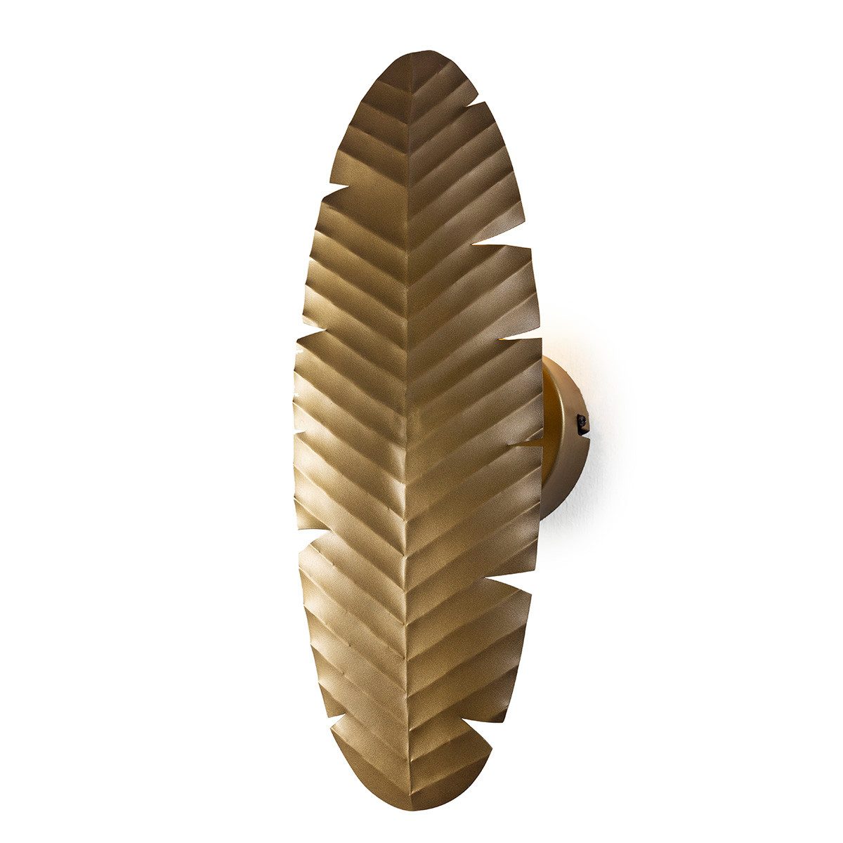 Signature Home Collection Wandleuchte Wandleuchte Blatt in gold, Metall, ohne Leuchtmittel, warmweiß, Wandleuchte in Blattform