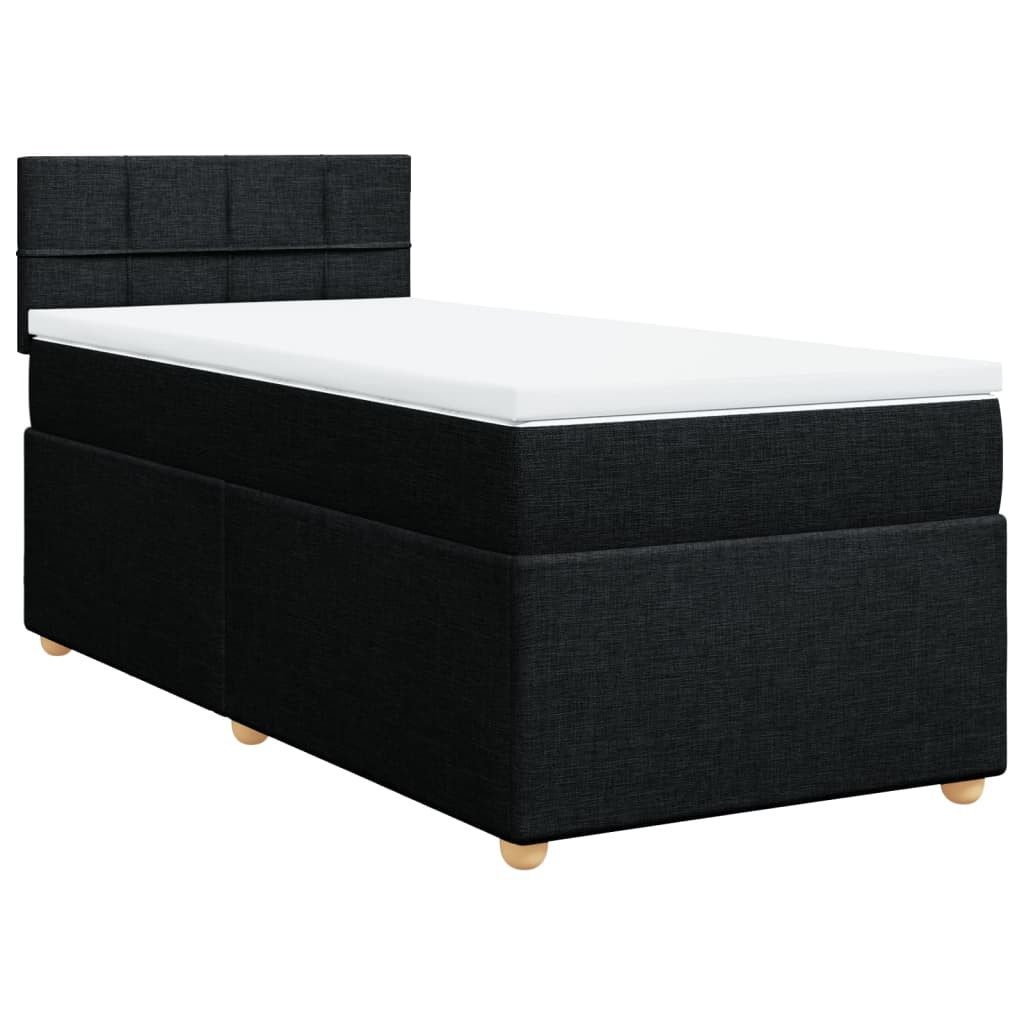 vidaXL Bett Boxspringbett mit Matratze Schwarz günstig online kaufen
